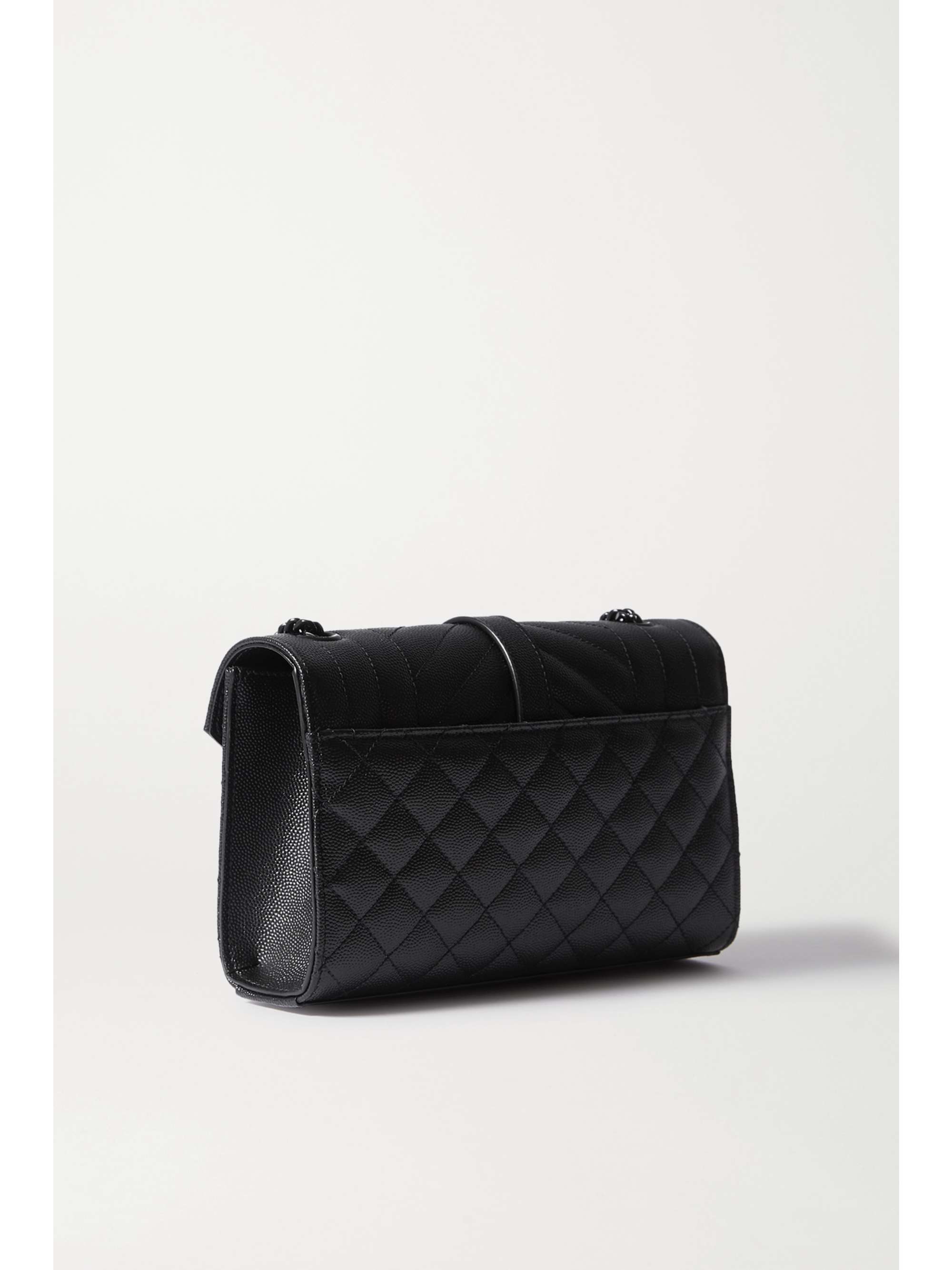 saint laurent envelope quilted textured leather shoulder bag