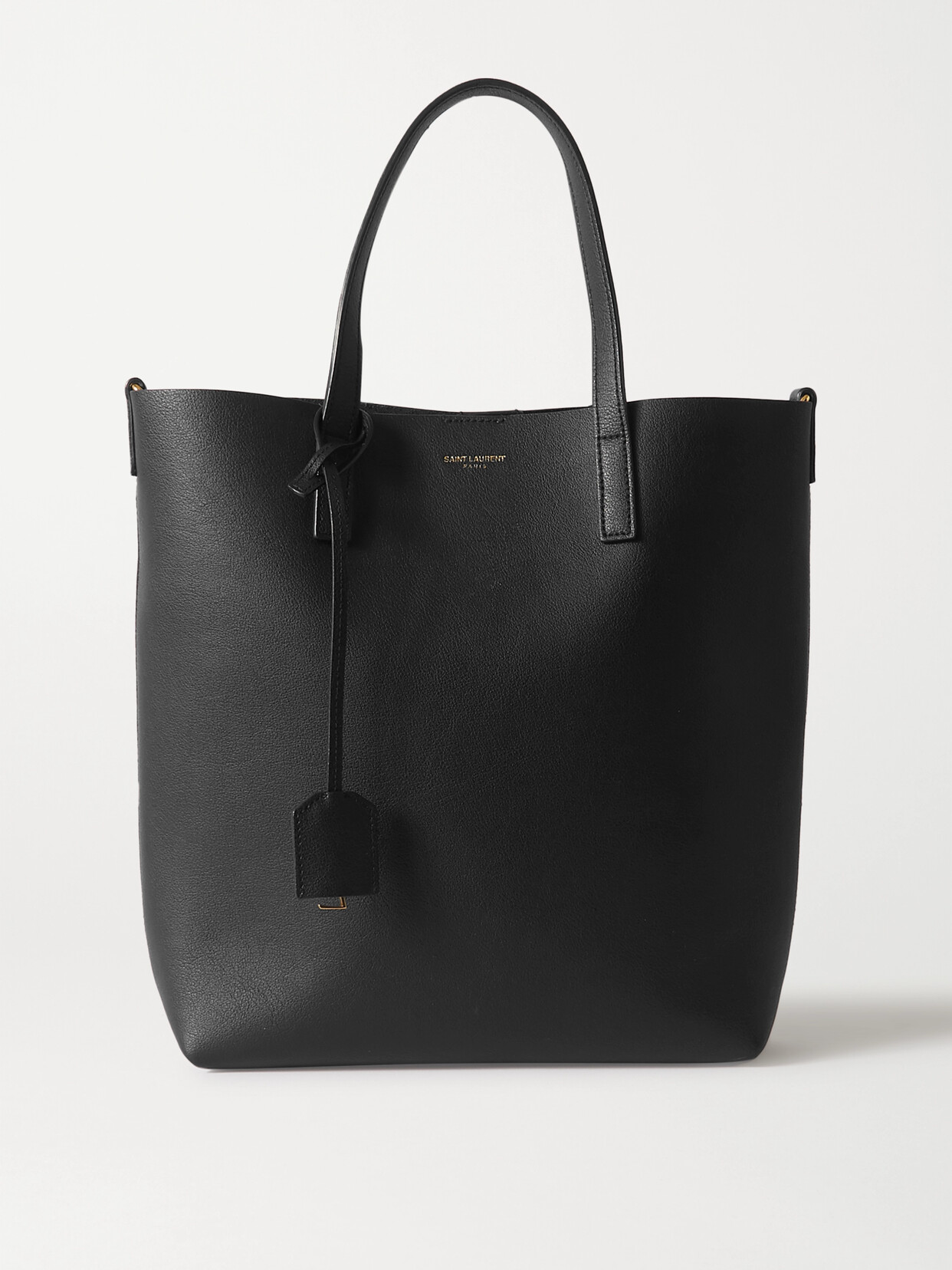 Saint Laurent Leather Tote In Black