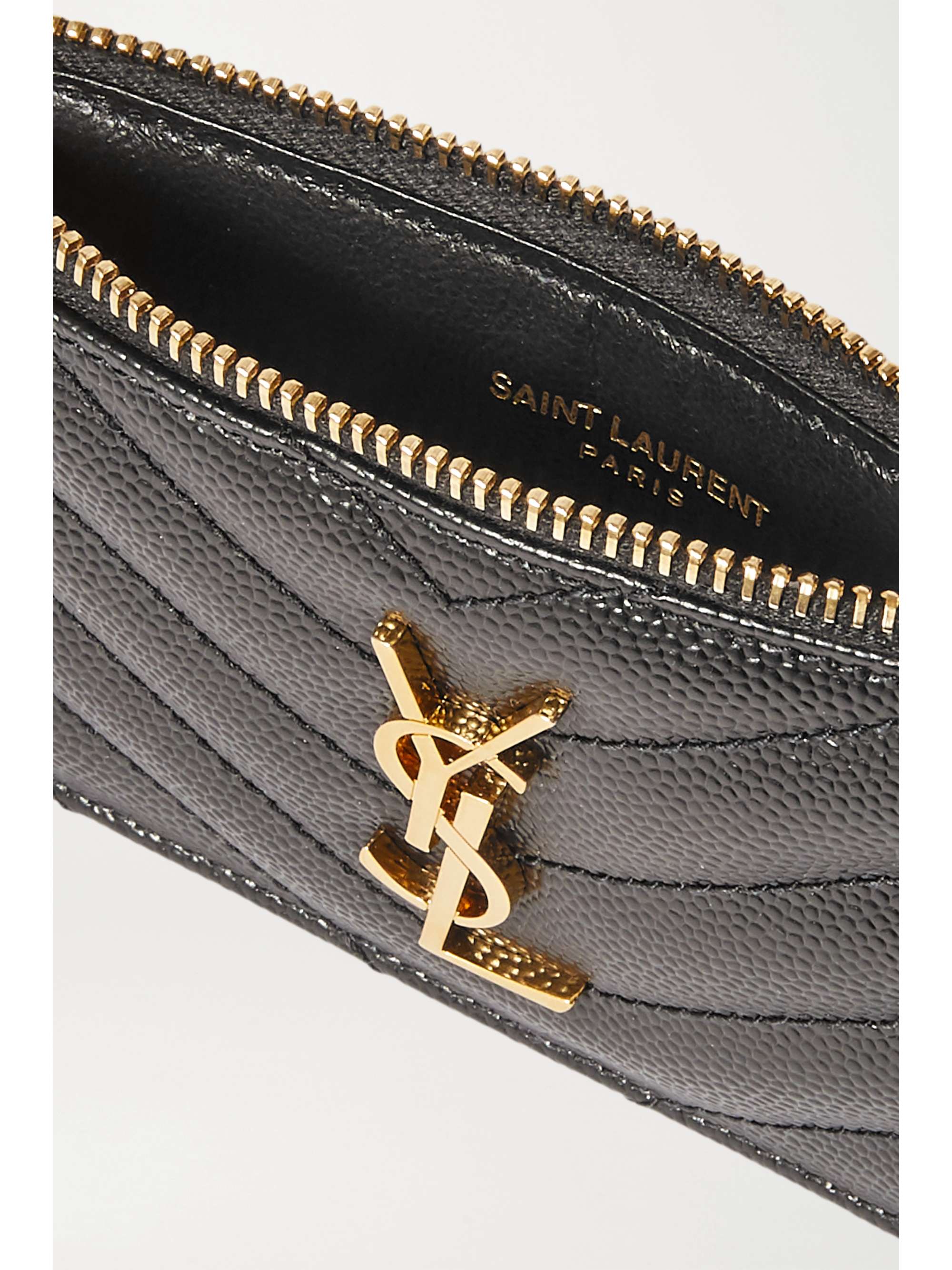 Saint Laurent Tiny Monogram Bifold Leather Wallet