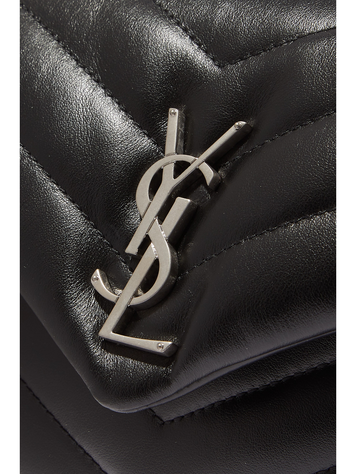 Shop Saint Laurent Loulou Small Quilted Leather Shoulder Bag In Black