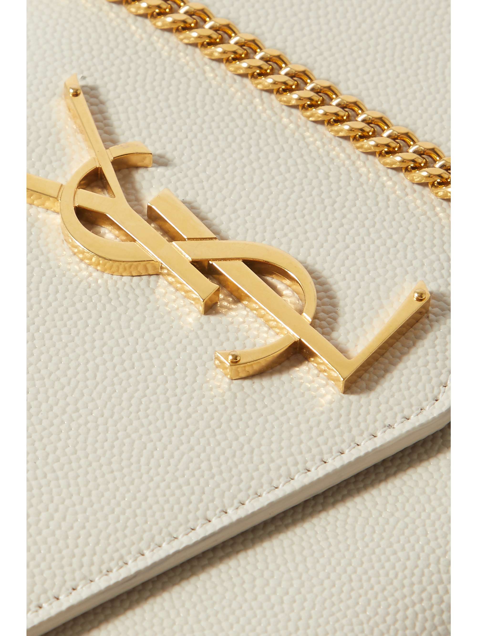 SAINT LAURENT Uptown textured-leather shoulder bag