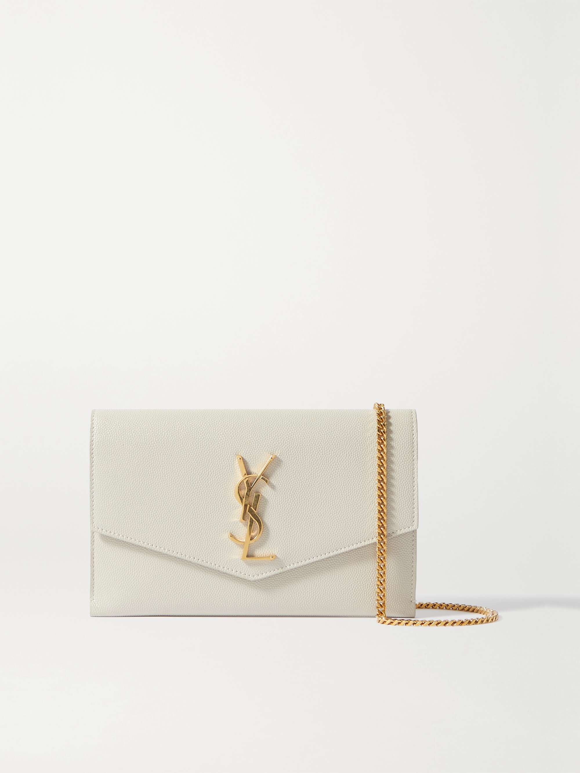 ysl uptown pouch white