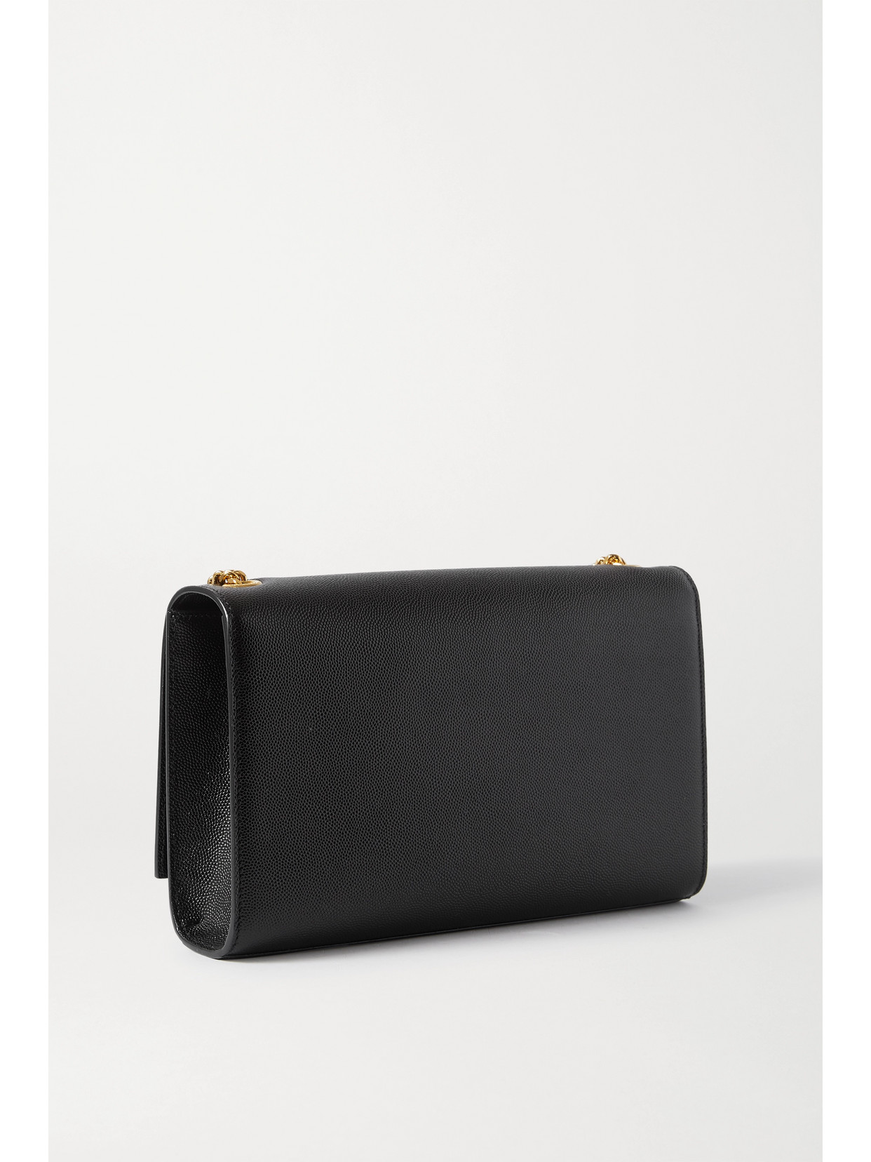 Saint Laurent Kate Textured-leather Shoulder Bag In Black