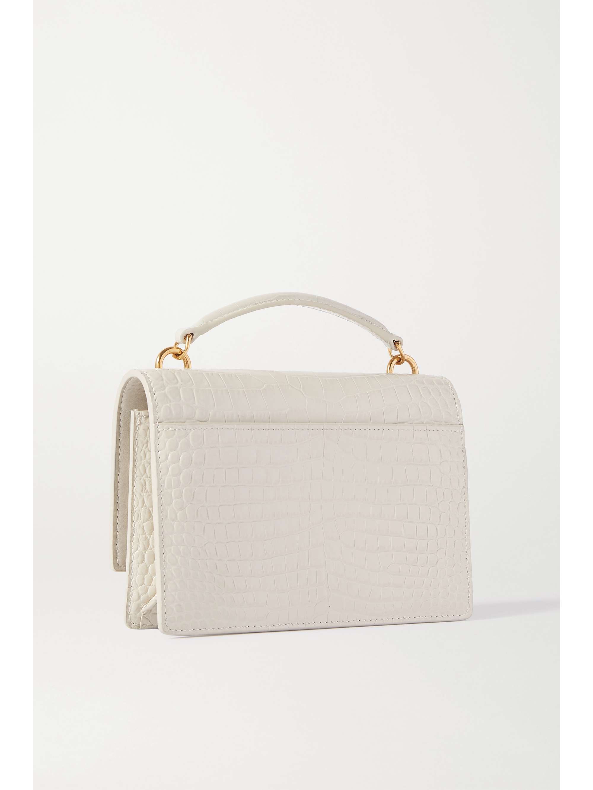 SAINT LAURENT Sunset small croceffect leather shoulder bag NETAPORTER