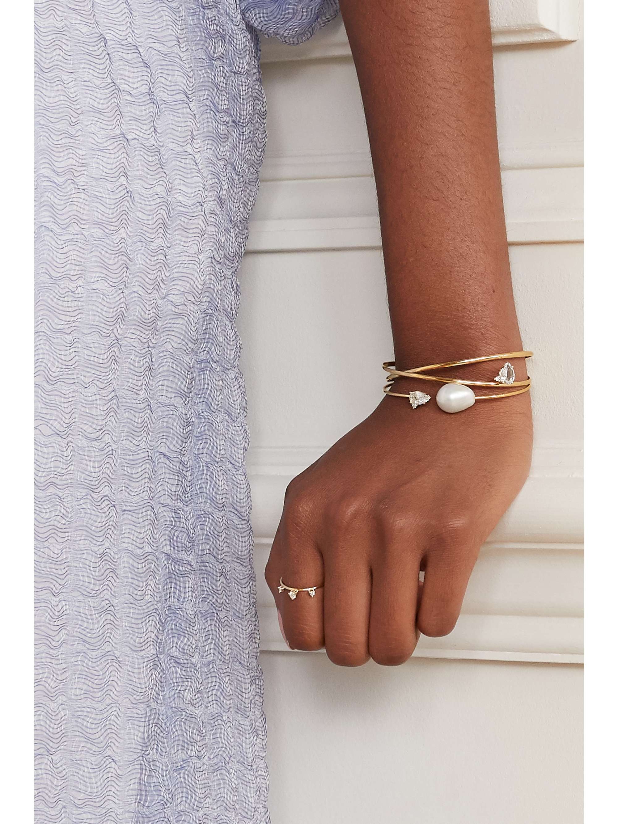 MIZUKI Bracelet en or 14 carats et pierres multiples