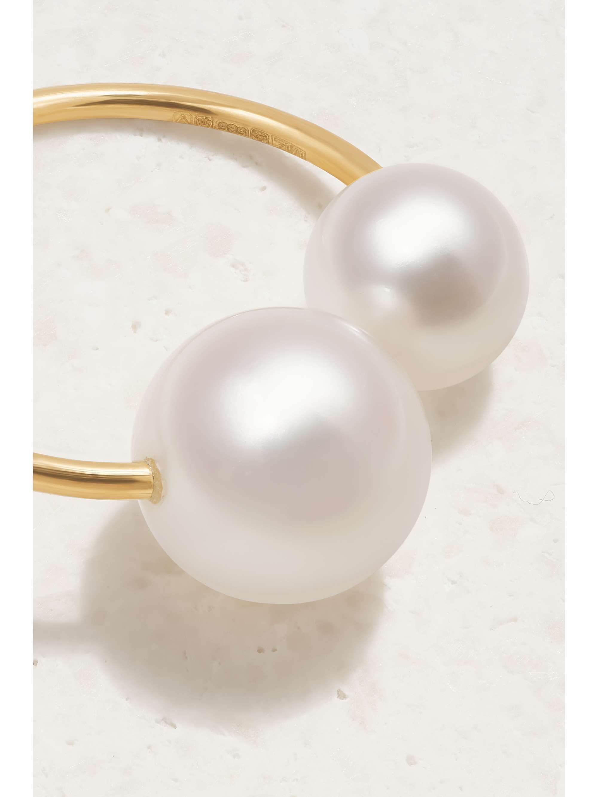 MIZUKI 14-karat gold pearl ear cuff