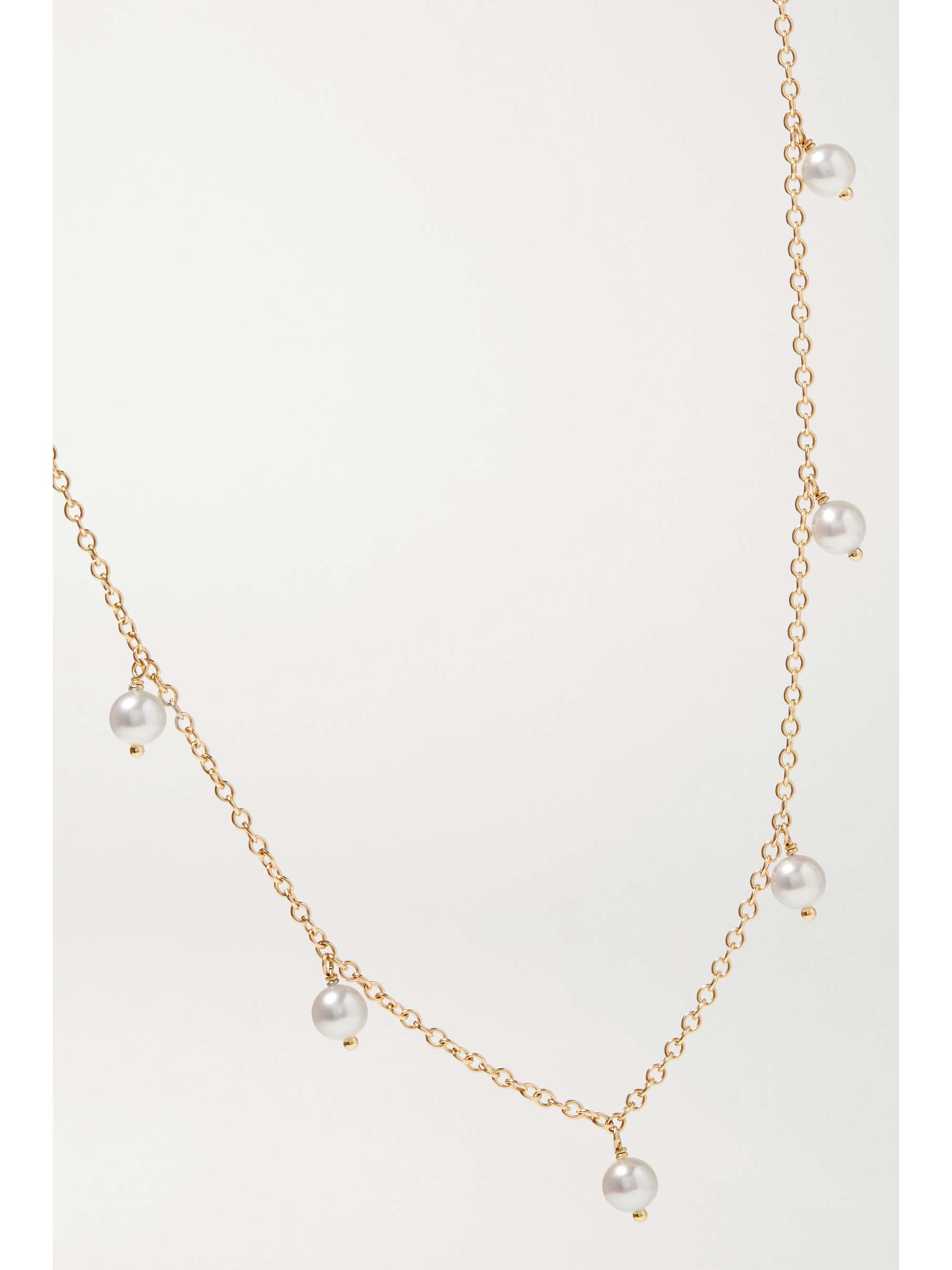 MIZUKI 14-karat gold pearl necklace