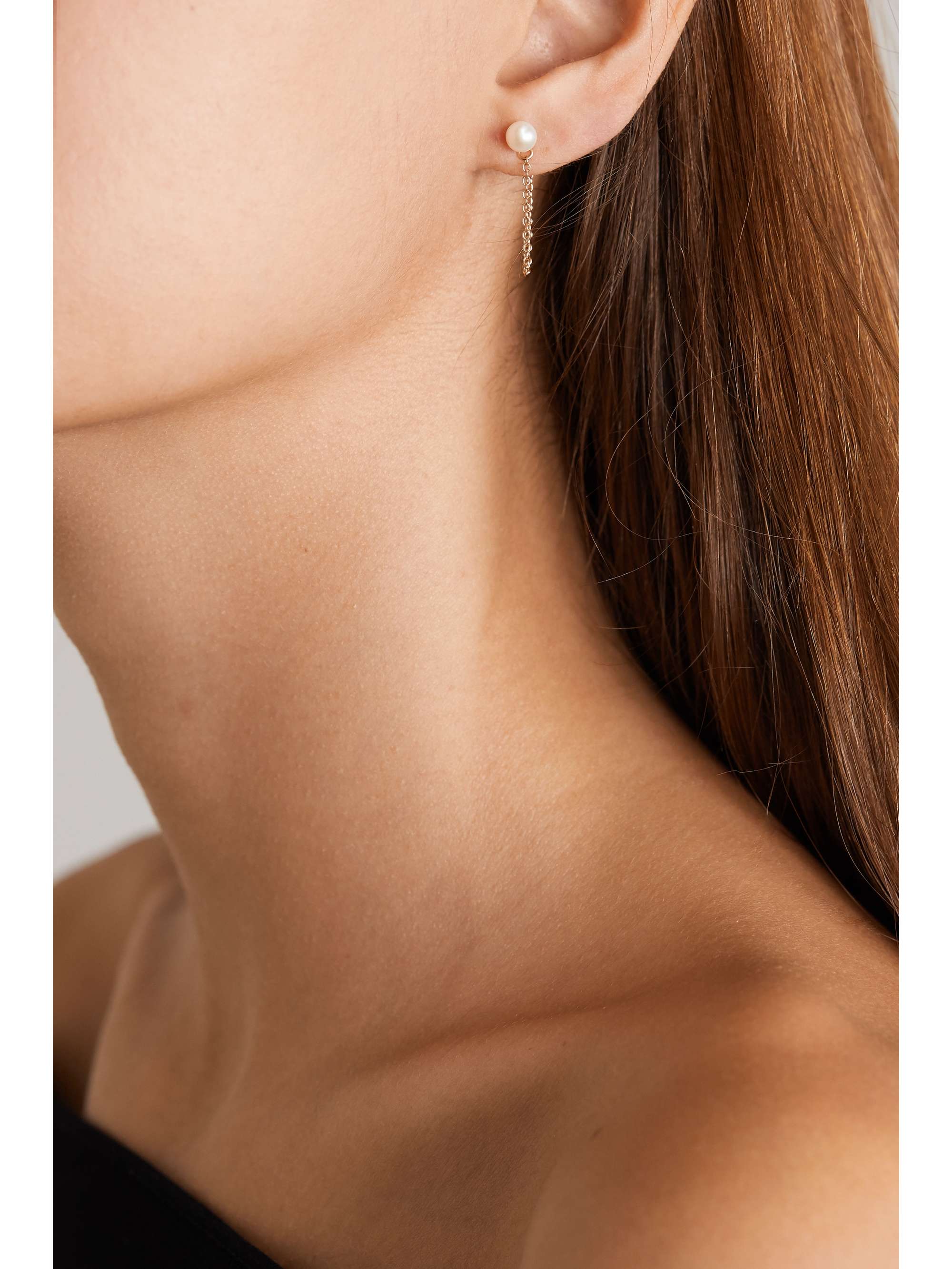 MIZUKI Boucles d'oreilles en or 14 carats et perles