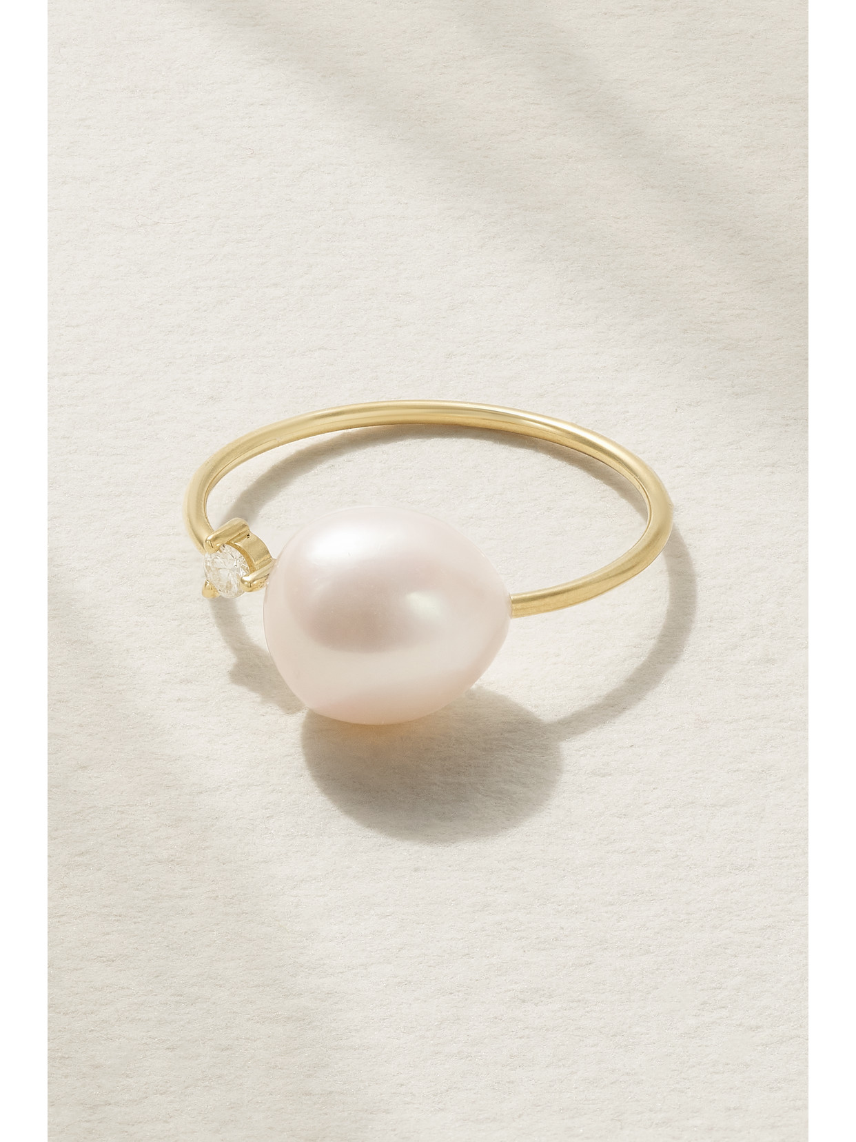 Mizuki 14-karat Gold, Pearl And Diamond Ring - 7