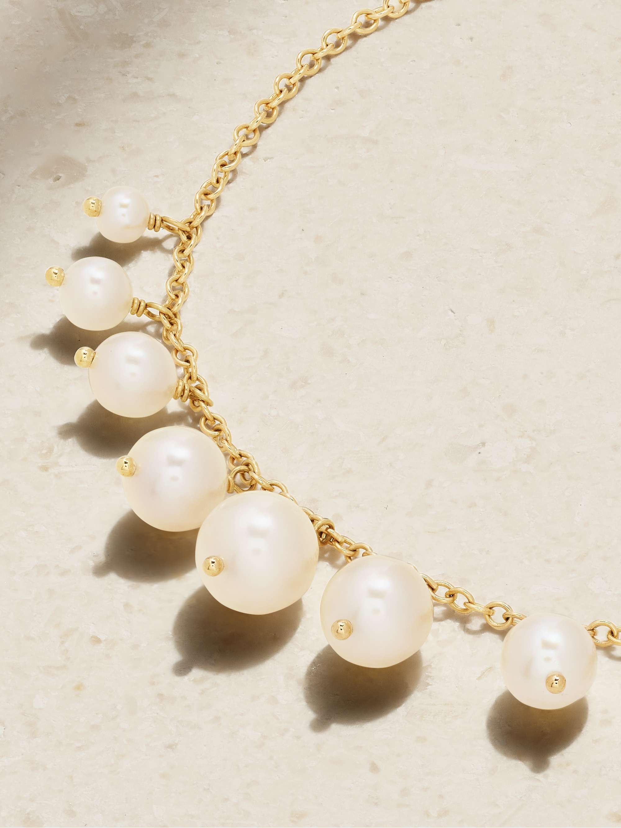 MIZUKI 14-karat gold pearl bracelet