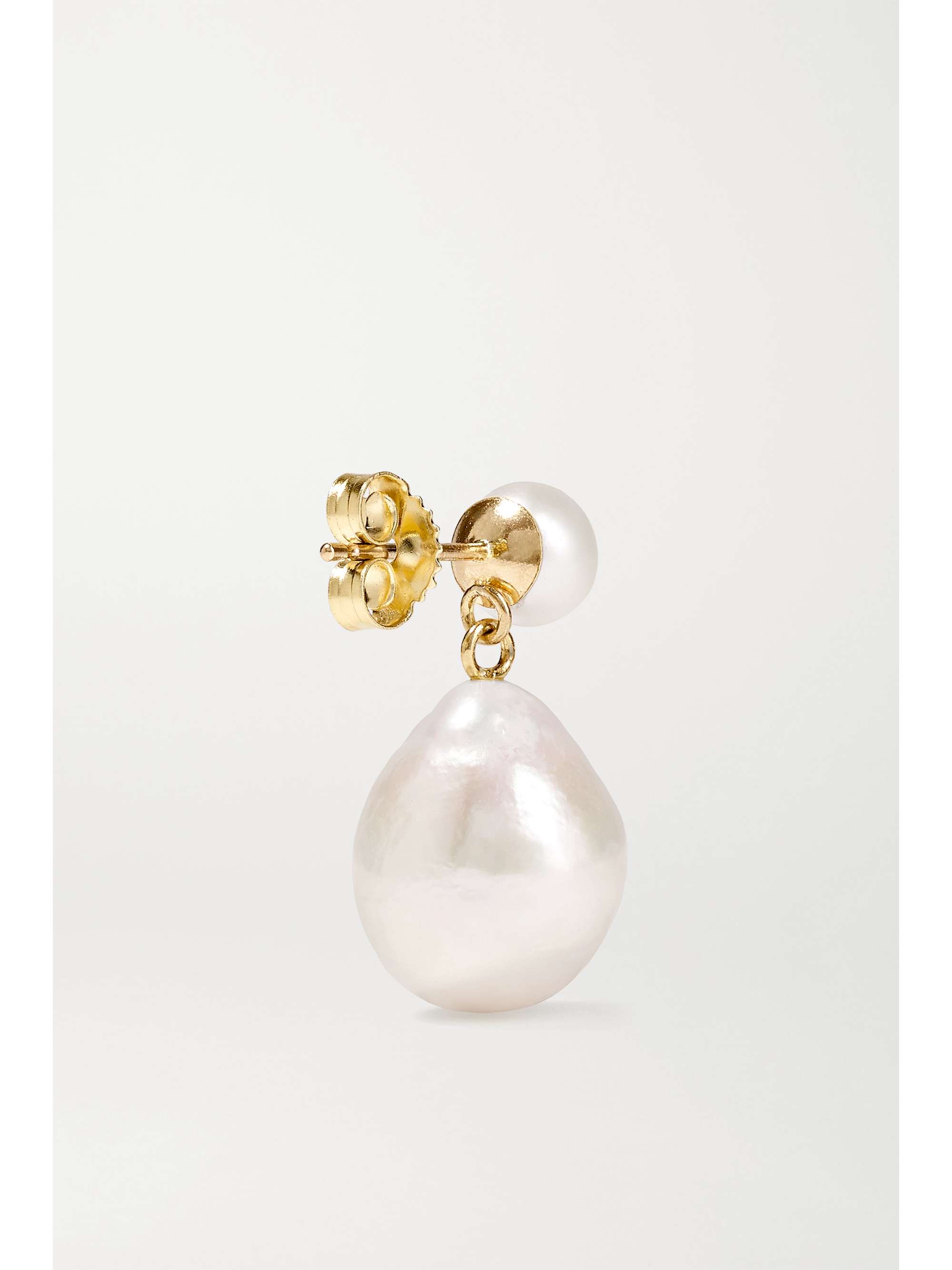 MIZUKI 14-karat gold pearl earrings