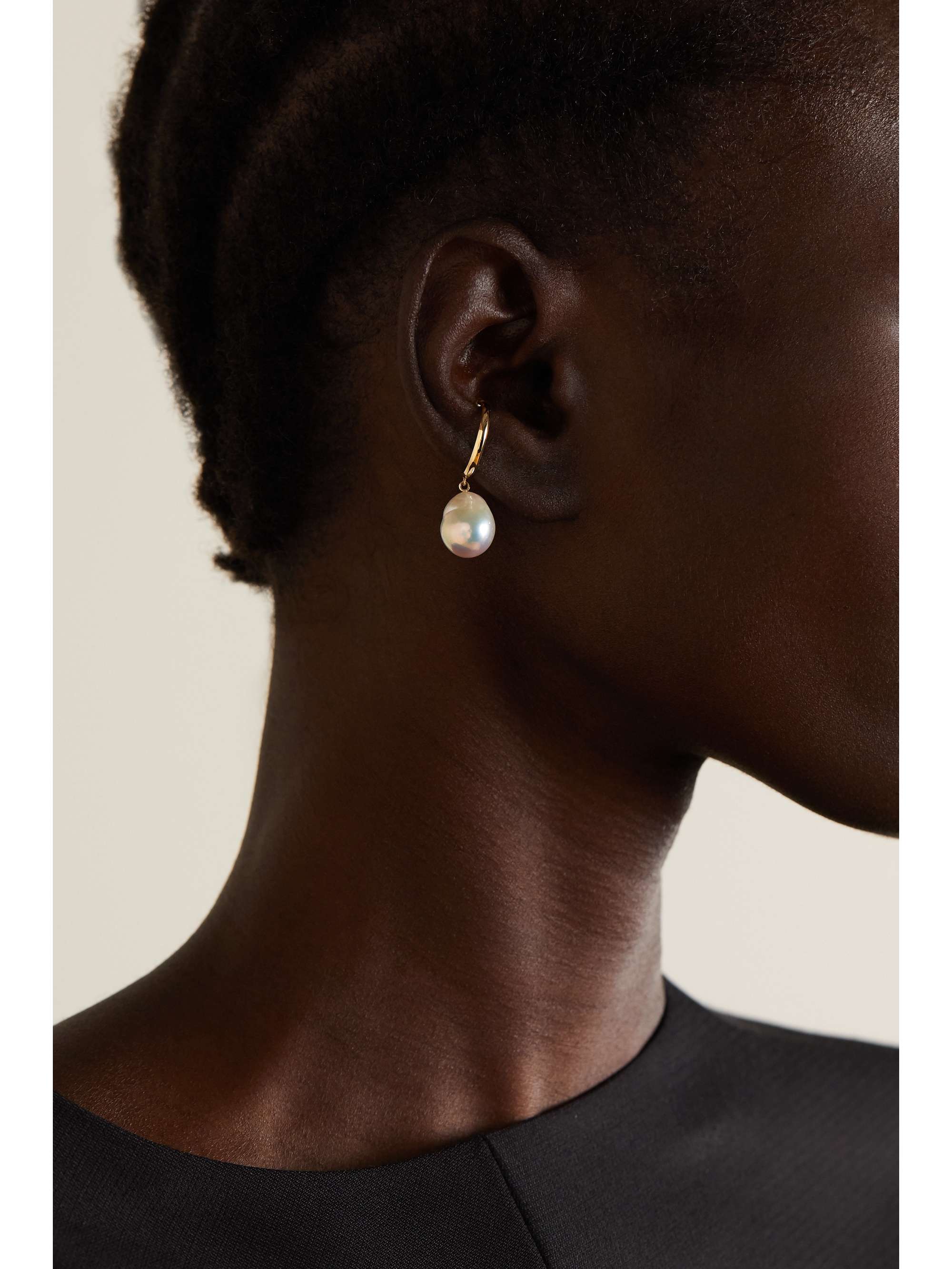MIZUKI Bijou d'oreille en or 14 carats (585/1000) et perles