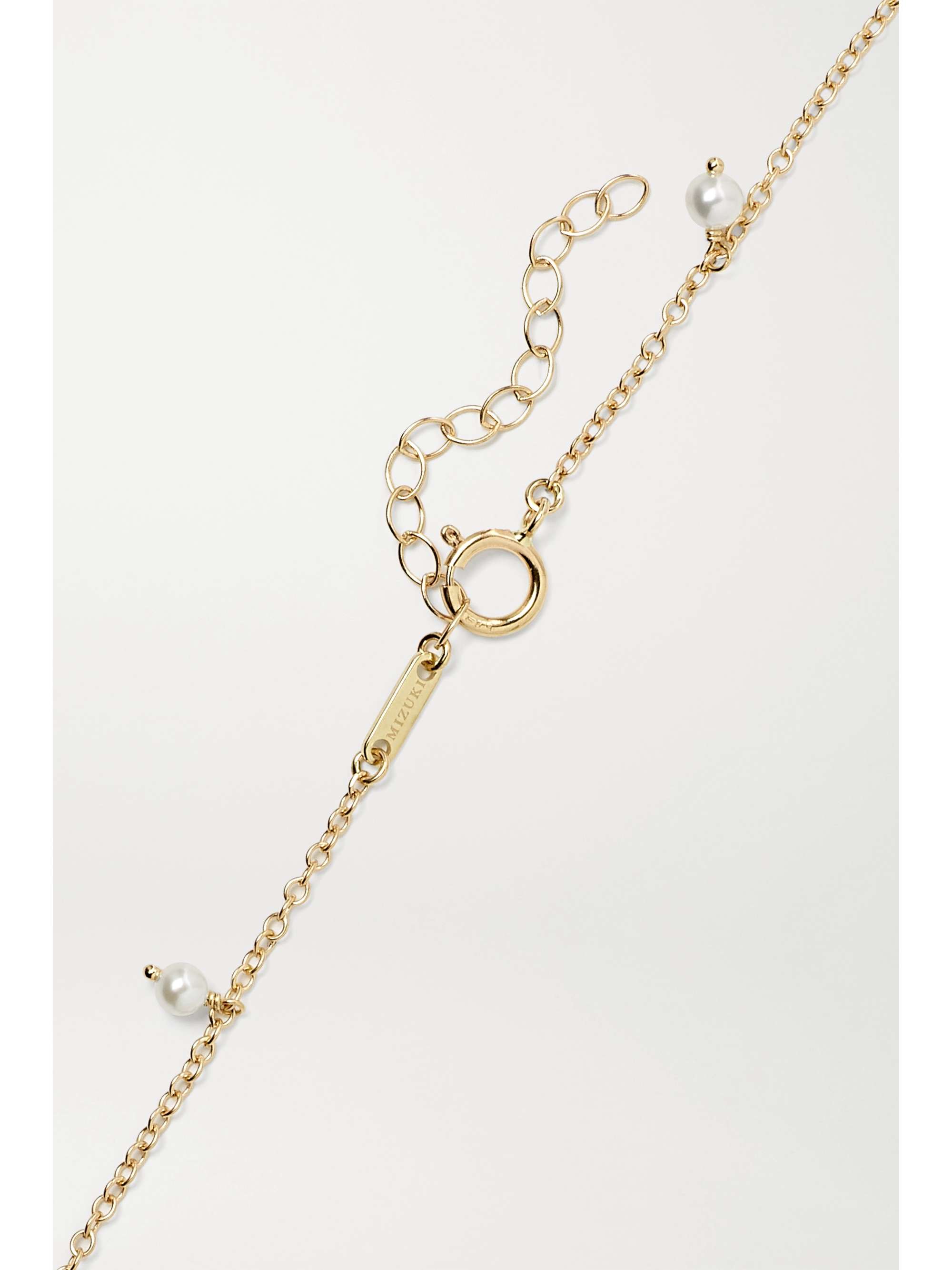 MIZUKI 14-karat gold pearl anklet