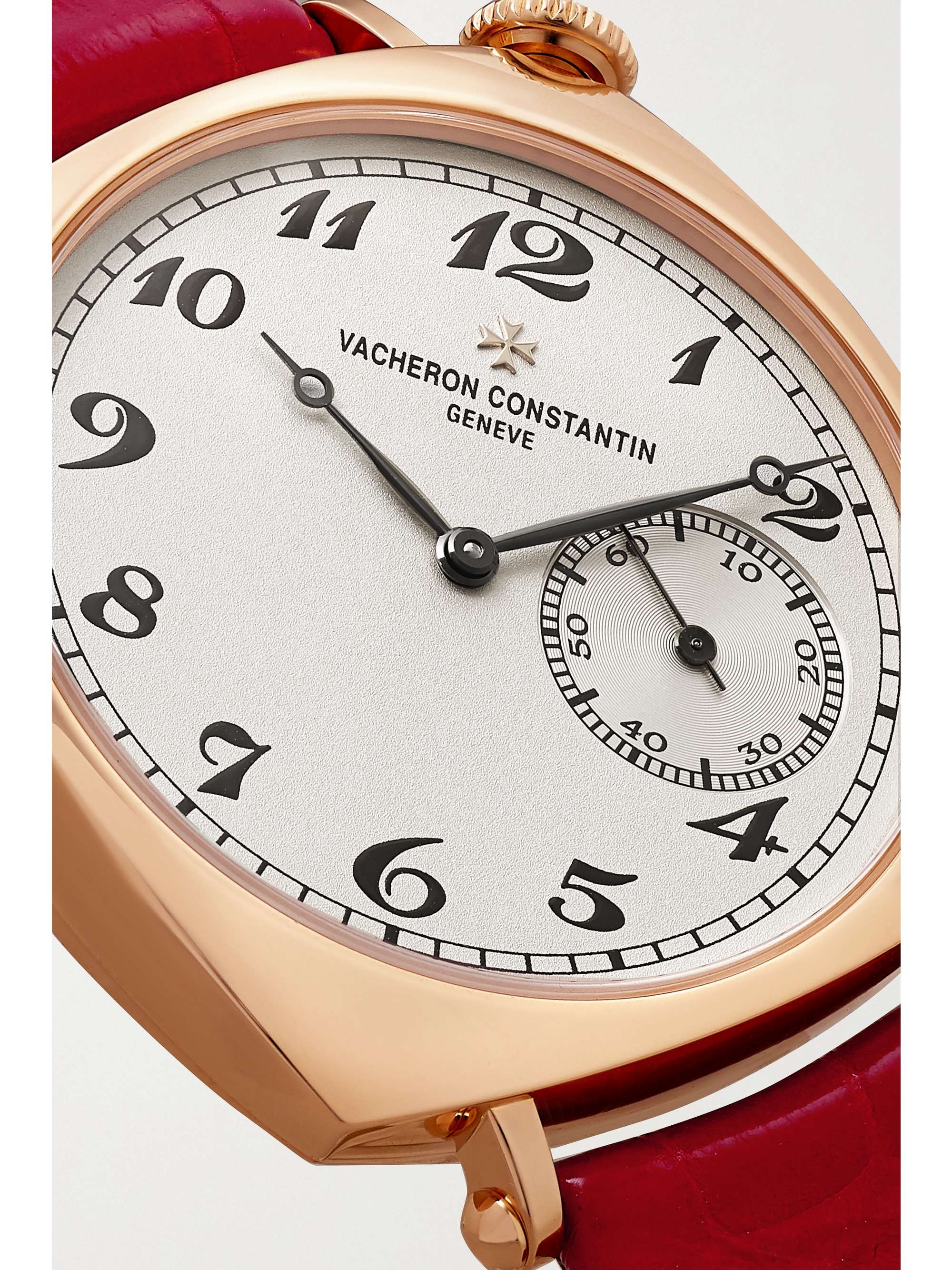 VACHERON CONSTANTIN Historiques American Hand-Wound 1921 36,5 mm Uhr aus 18 Karat Roségold mit Alligatorlederarmband