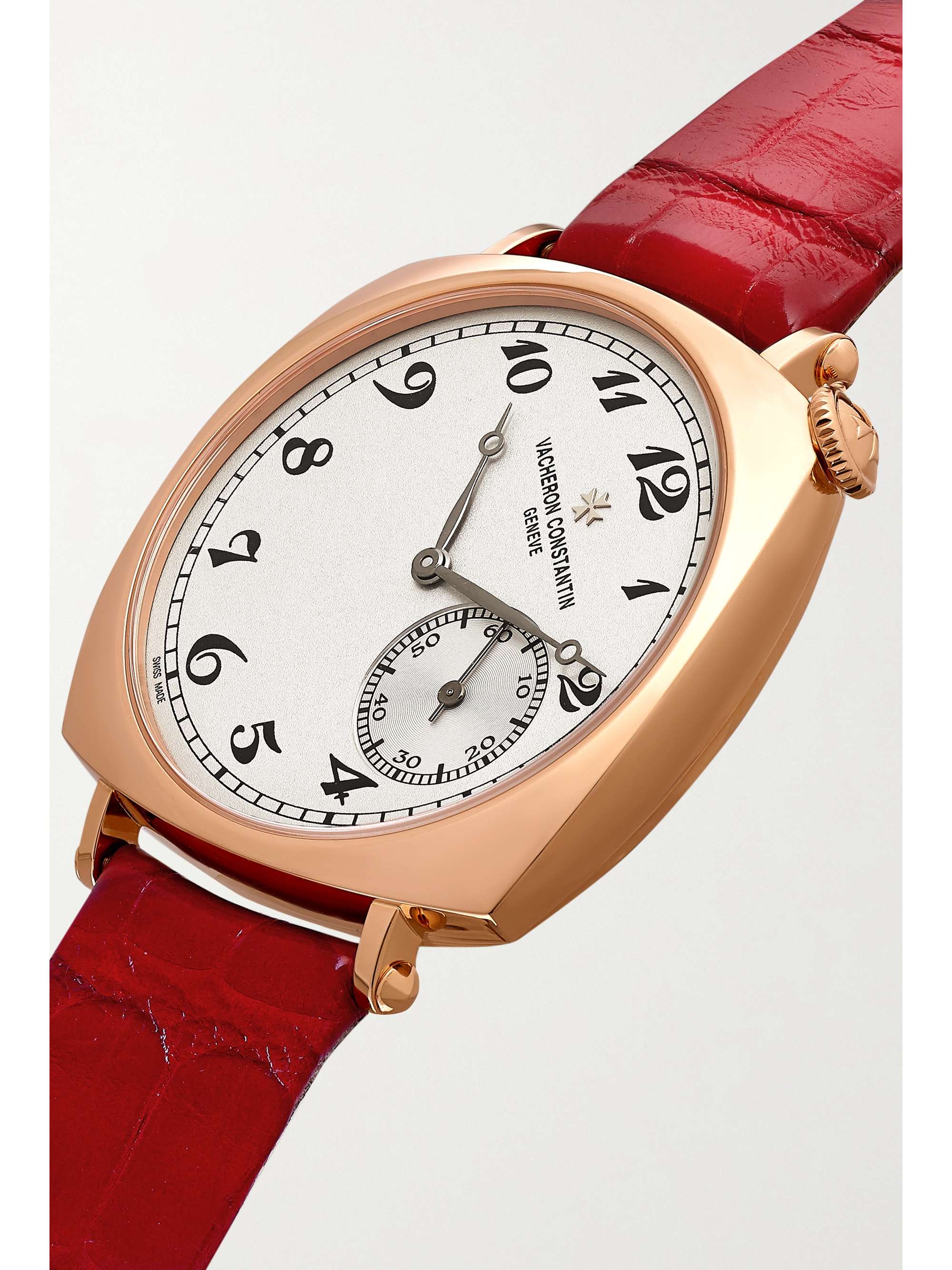 VACHERON CONSTANTIN Historiques American Hand-Wound 1921 36,5 mm Uhr aus 18 Karat Roségold mit Alligatorlederarmband