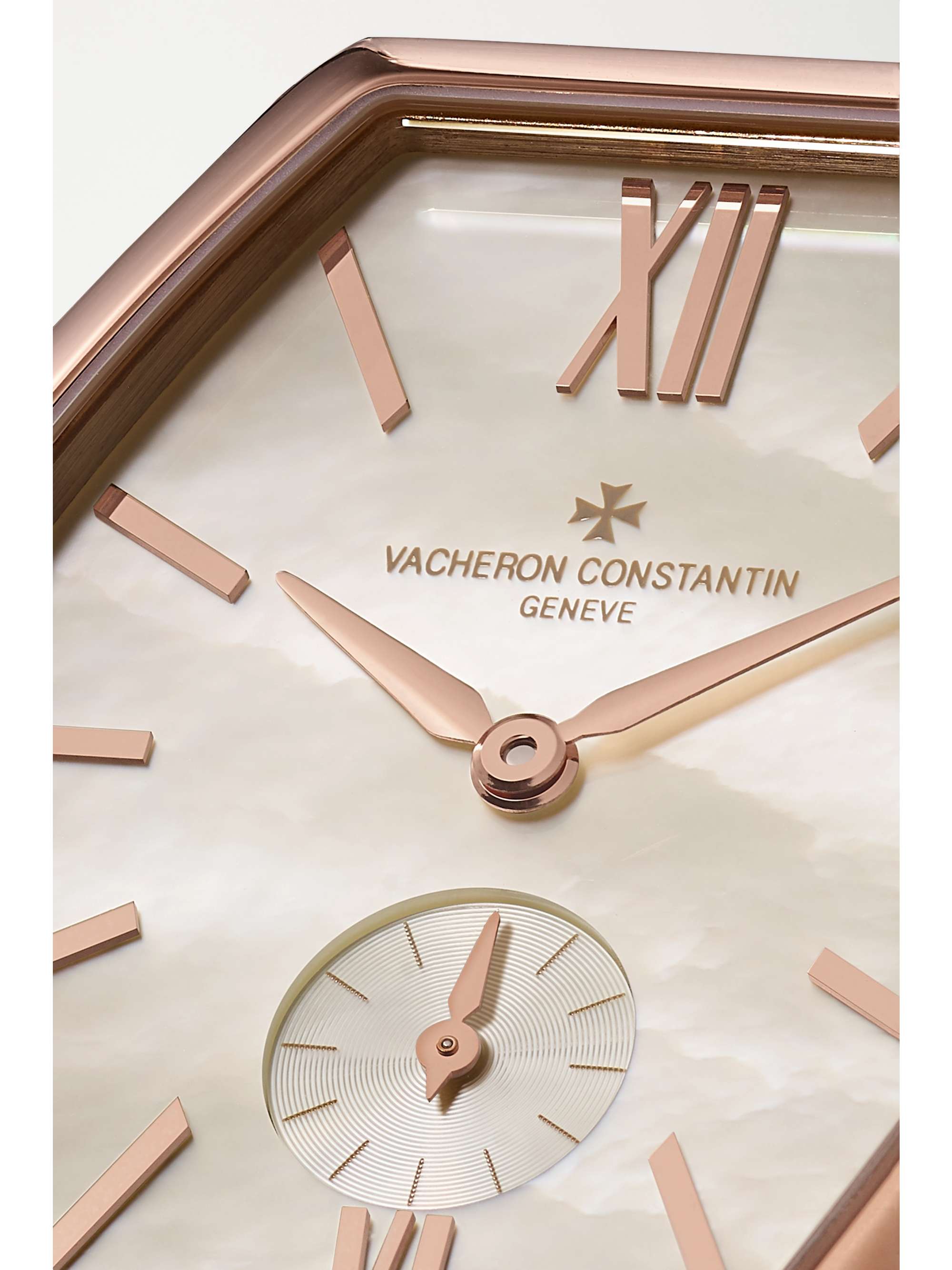 VACHERON CONSTANTIN Montre à remontage manuel en or rose 18 carats (750/1000) à bracelet en alligator Malte 34,4 mm