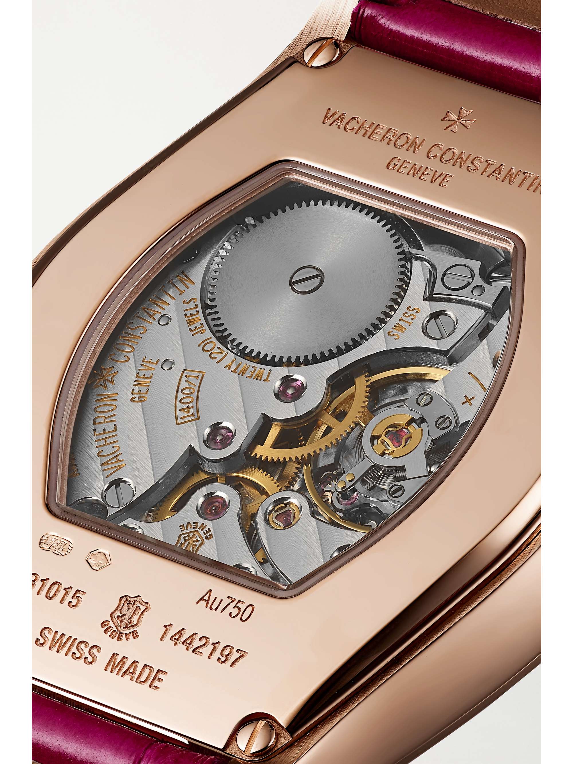 VACHERON CONSTANTIN Montre à remontage manuel en or rose 18 carats (750/1000) à bracelet en alligator Malte 34,4 mm