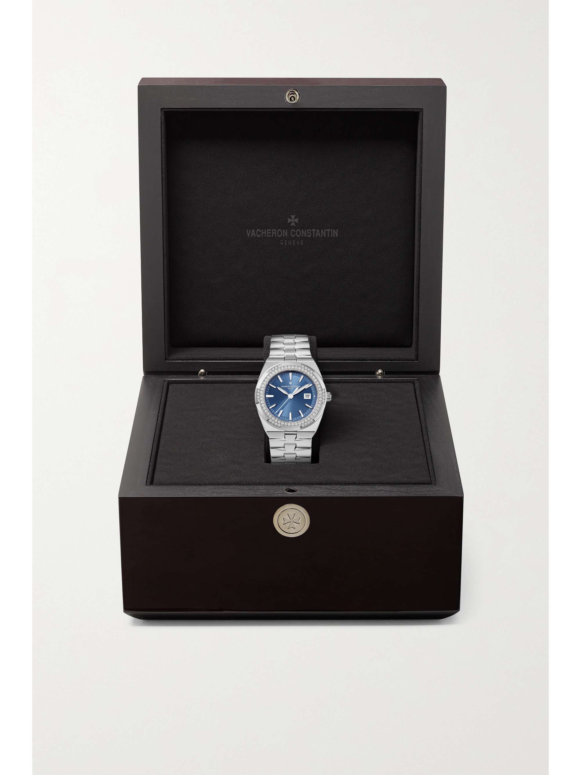 VACHERON CONSTANTIN Overseas 33mm stainless steel and diamond watch