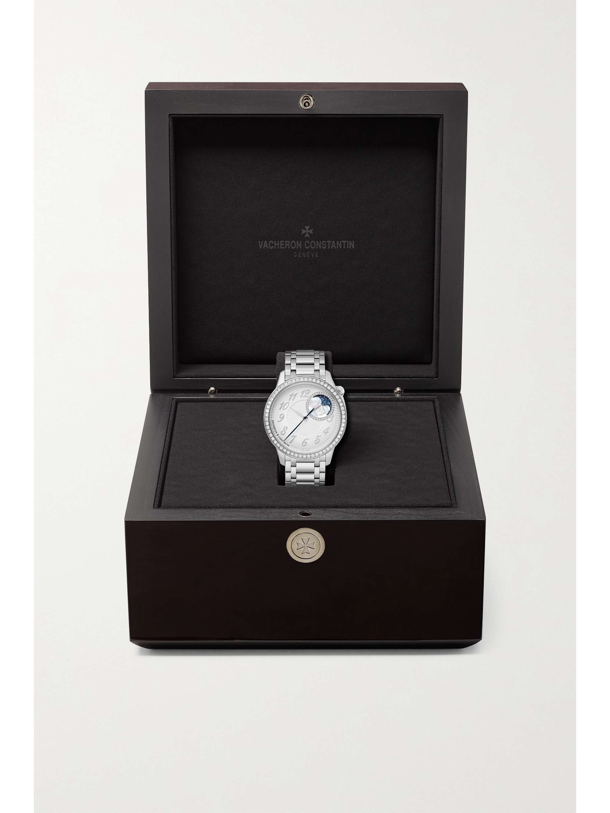 VACHERON CONSTANTIN Egérie Automatic Moon-Phase 37mm 18-karat pink gold and diamond watch