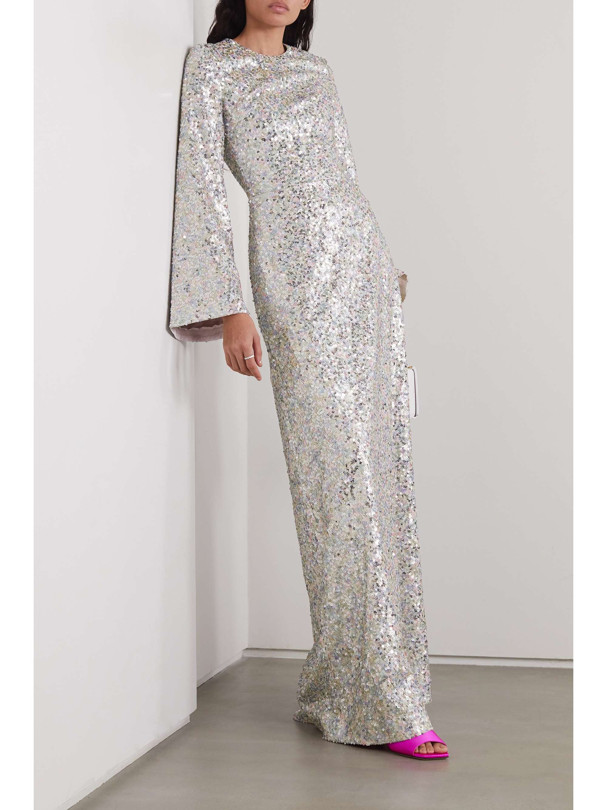iridescent sequin gown
