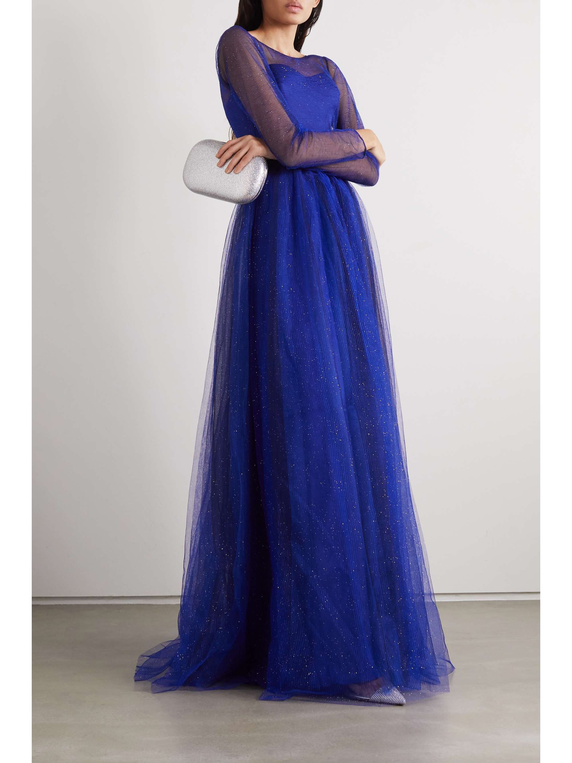 RASARIO Glittered tulle gown