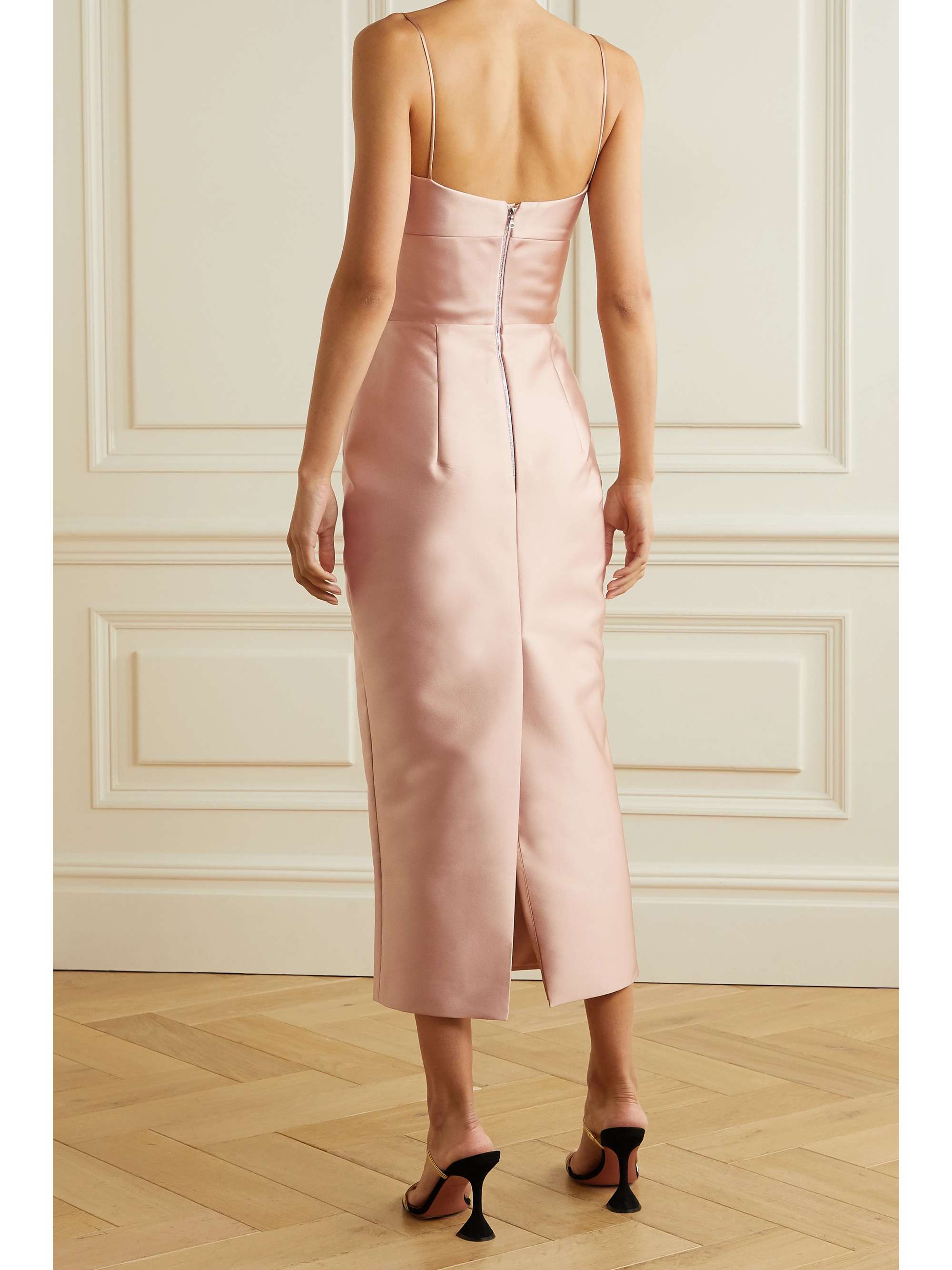 RASARIO Duchesse-satin midi dress
