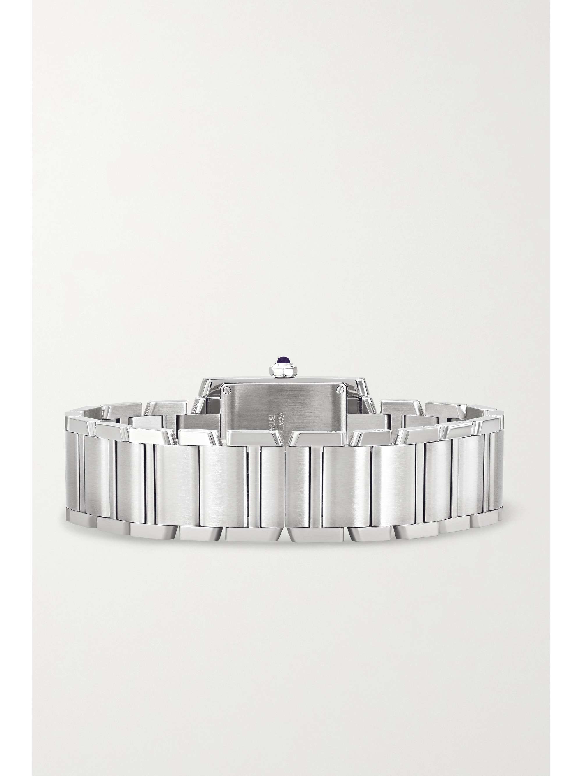 CARTIER Tank Française 25.05mm medium stainless steel and diamond watch