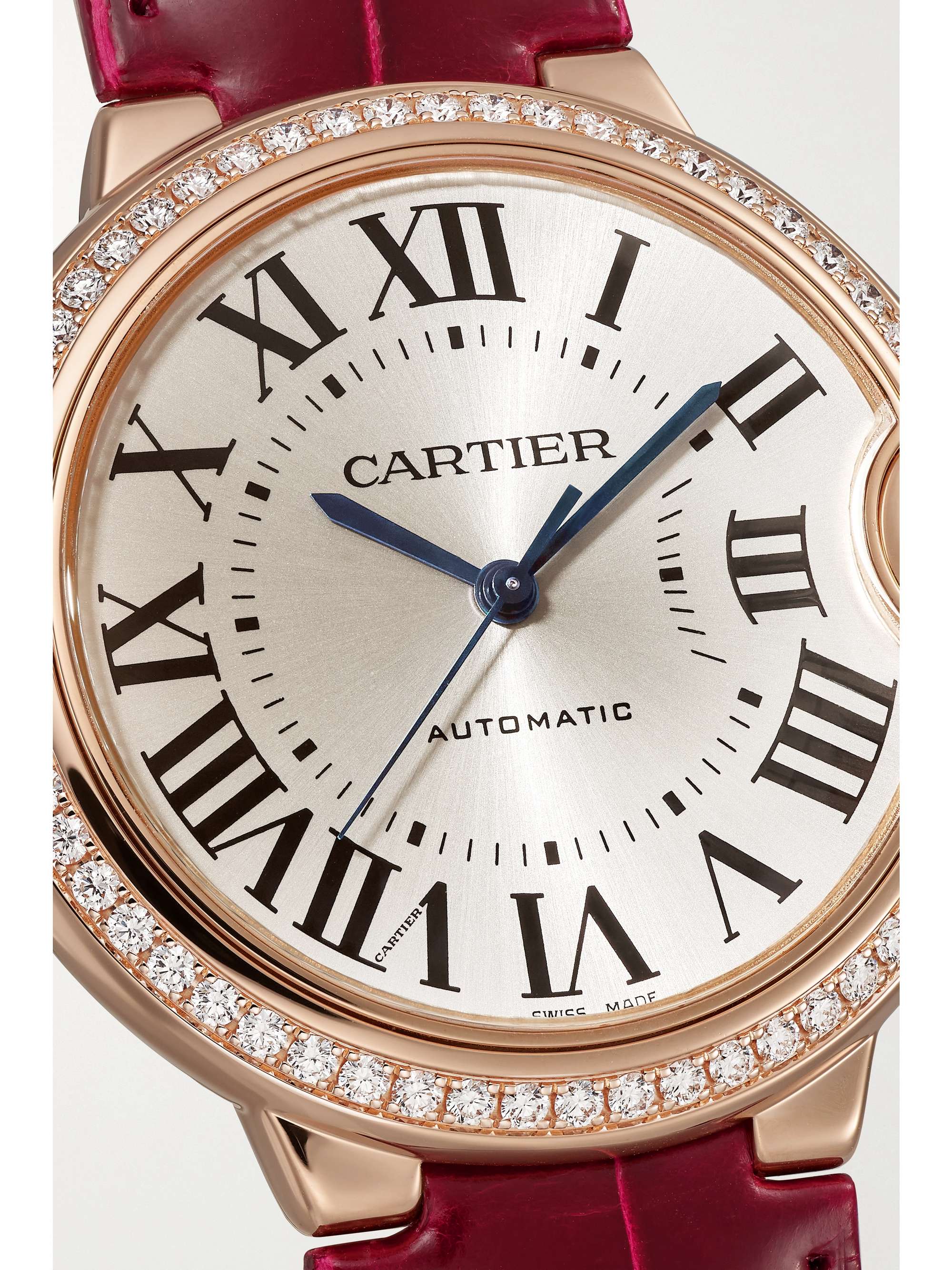 CARTIER Ballon Bleu de Cartier Automatic 36mm 18-karat rose gold and alligator watch
