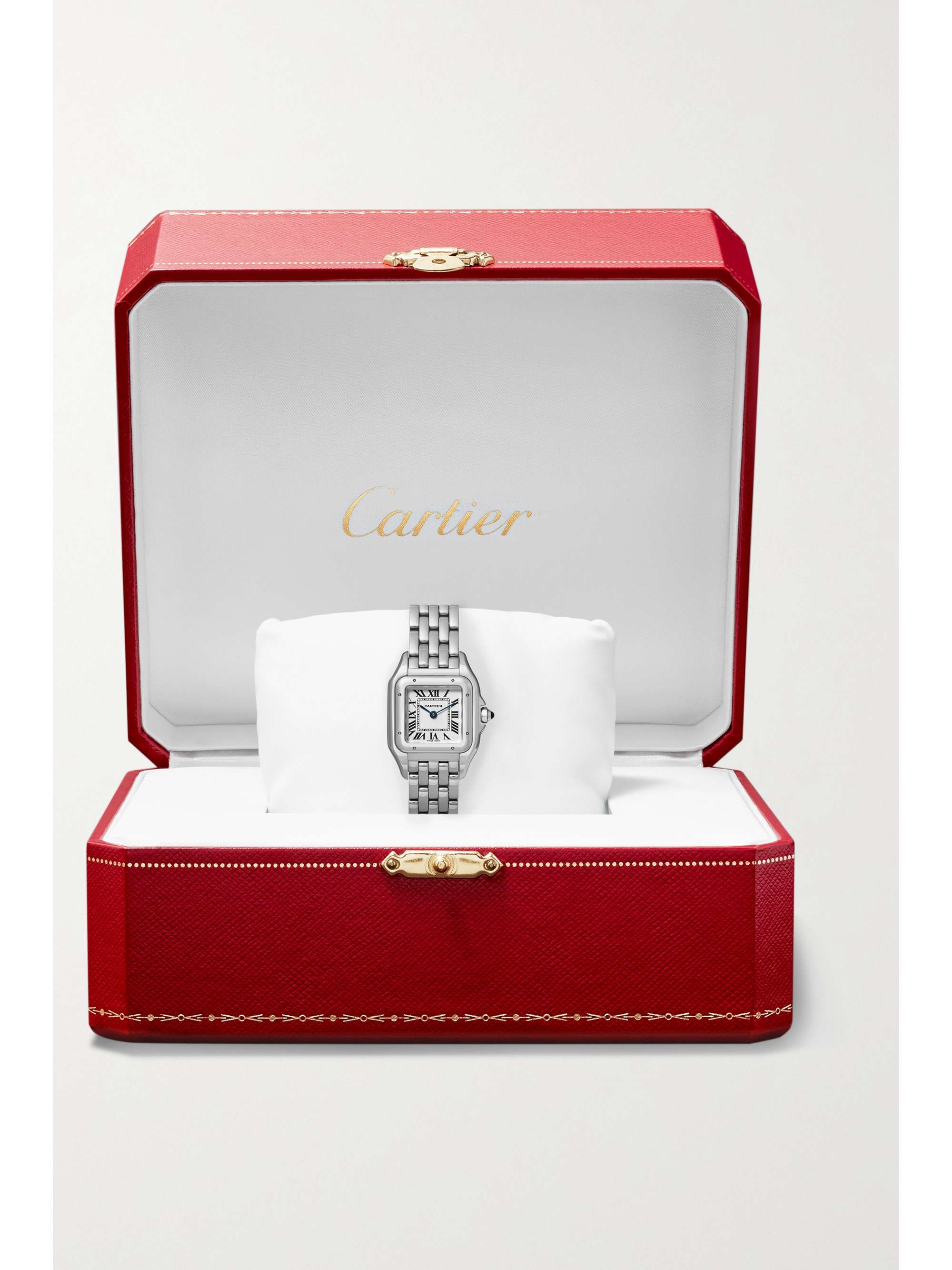 CARTIER Montre en or rose 18 carats (750/1000) et diamants Panthère de Cartier Small, 22 mm