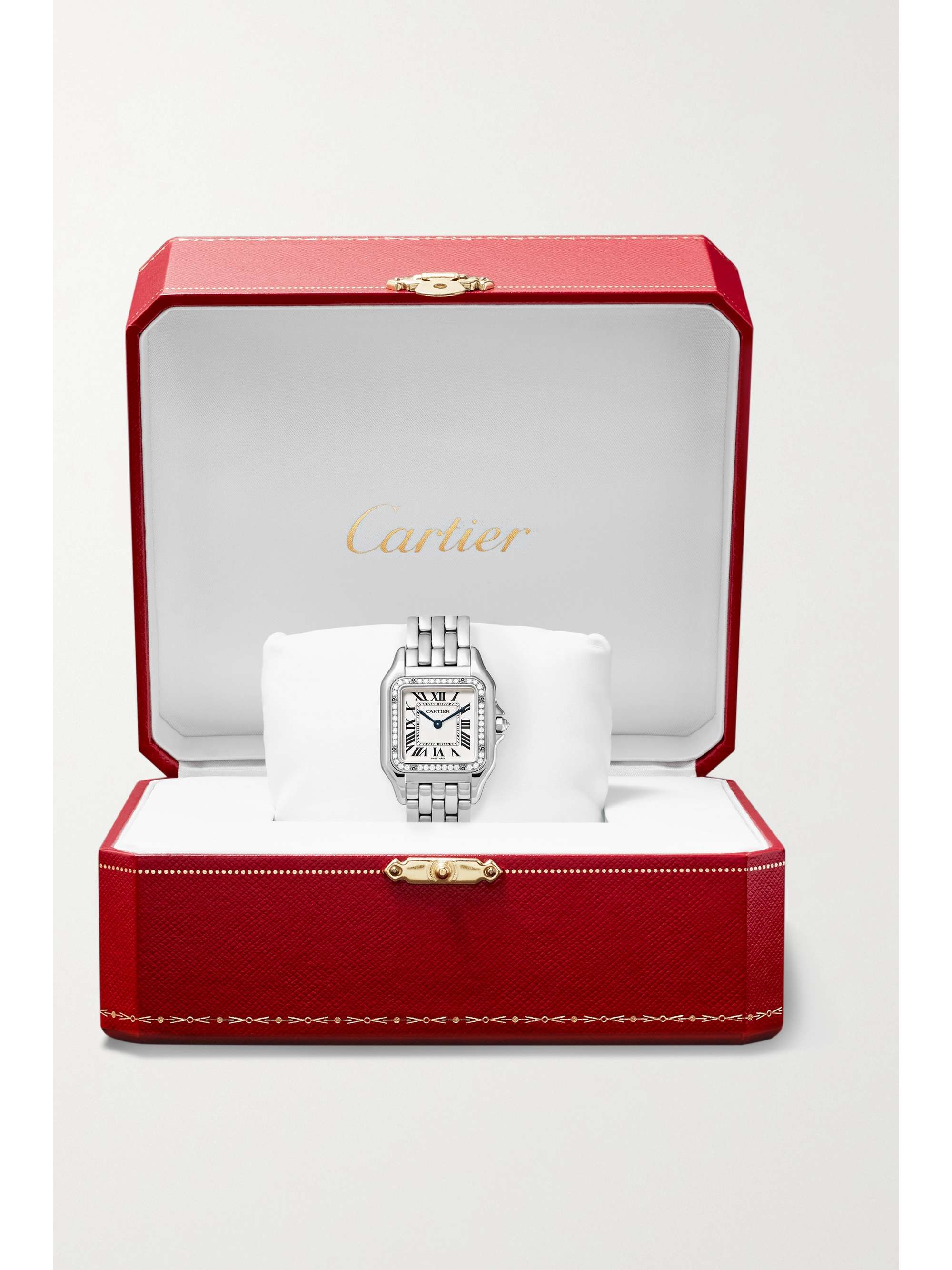 CARTIER Panthère de Cartier 22mm small 18-karat pink gold diamond watch