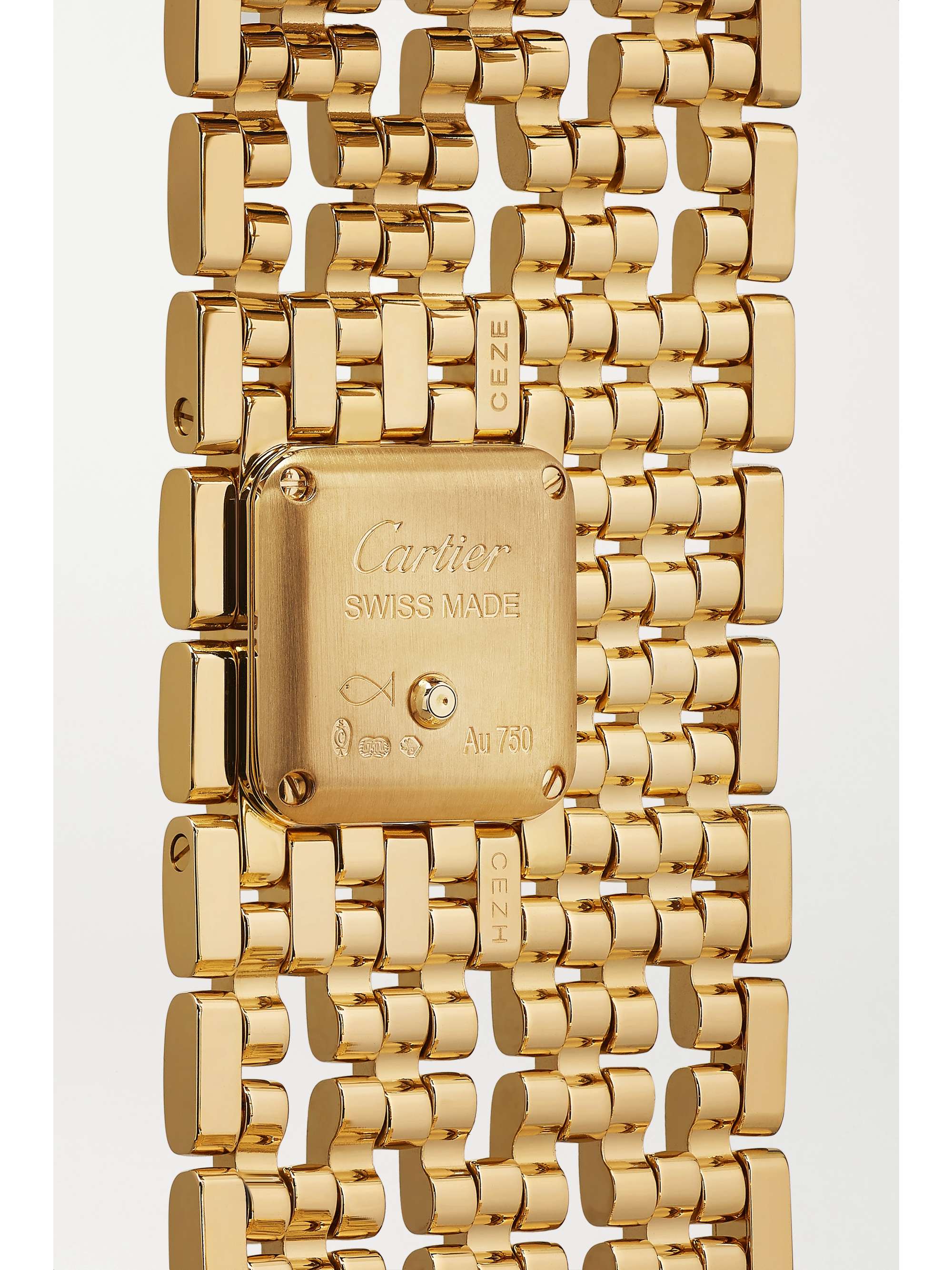 CARTIER Panthère de Cartier Manchette 22mm 18-karat gold and lacquer watch