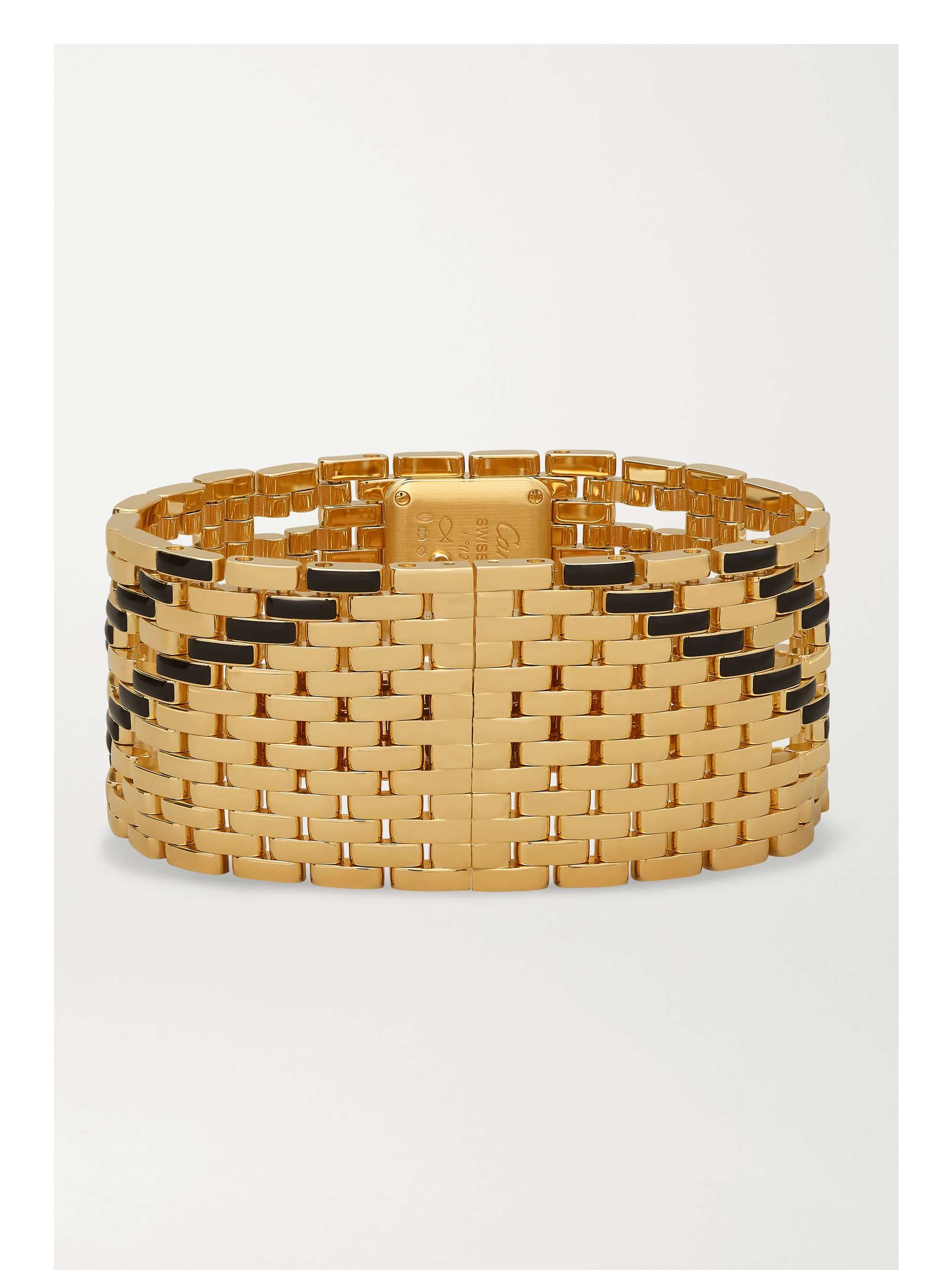 CARTIER Panthère de Cartier Manchette 22mm 18-karat gold and lacquer watch