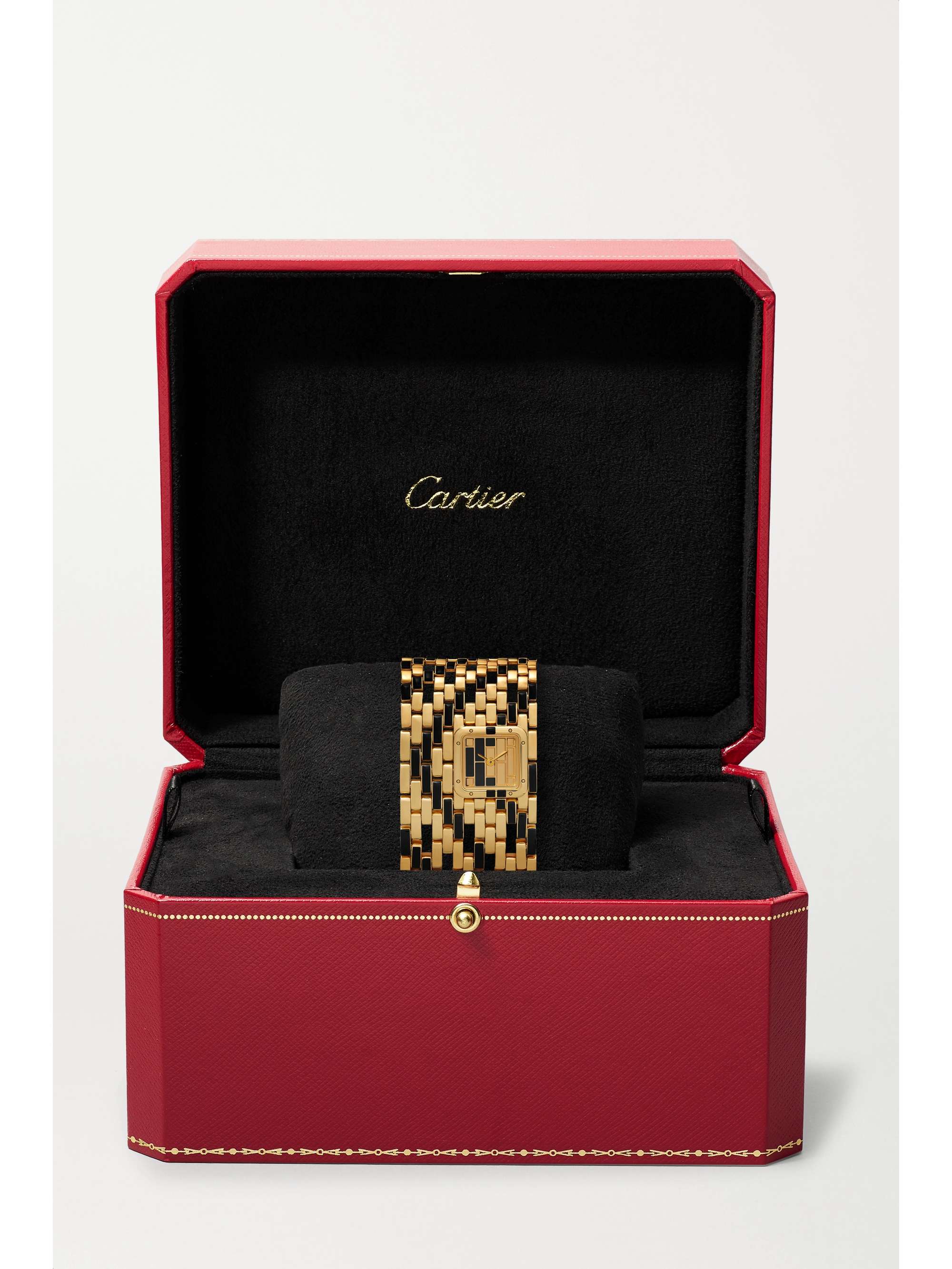 CARTIER Panthère de Cartier Manchette 22mm 18-karat gold and lacquer watch