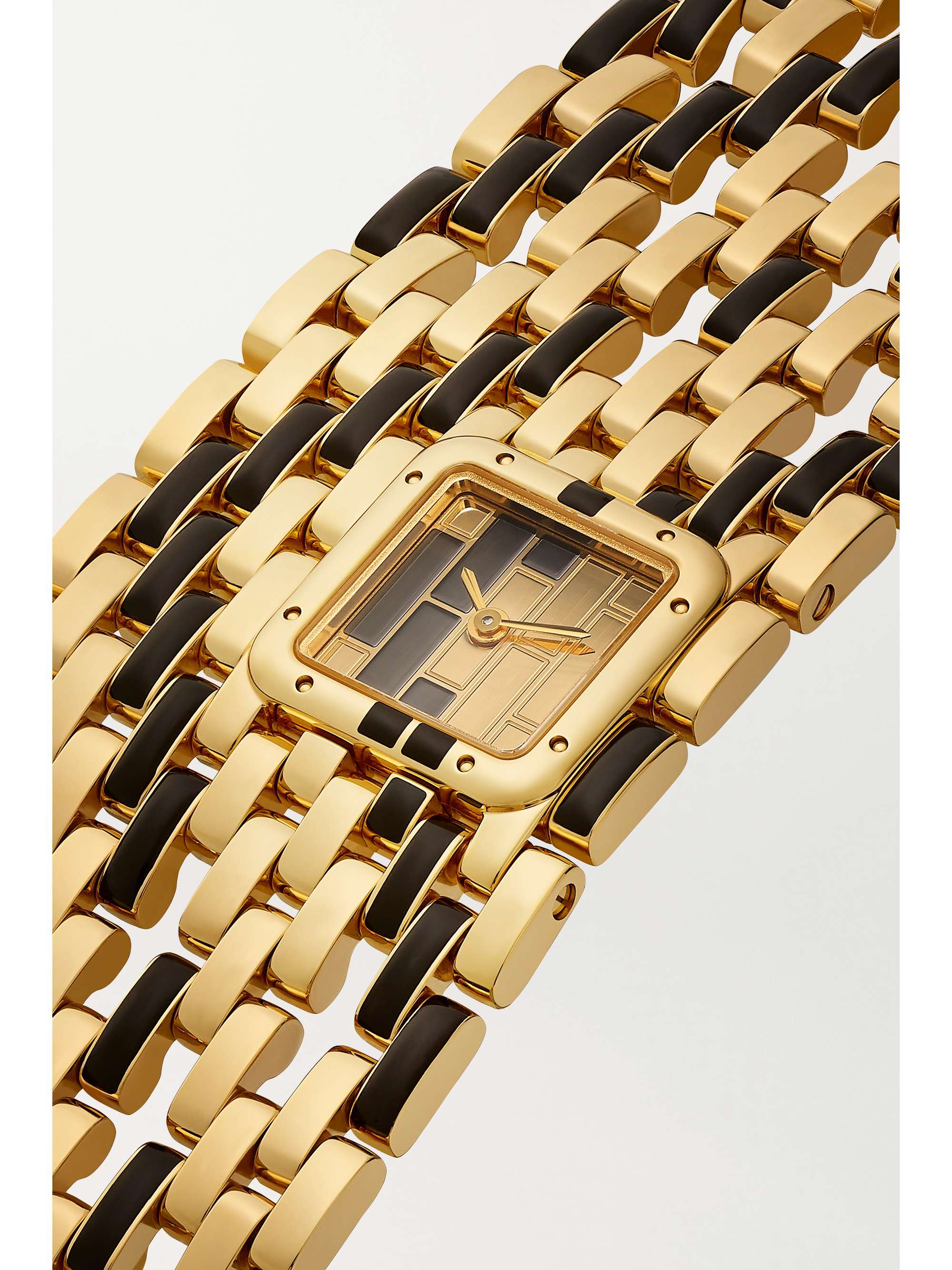 CARTIER Panthère de Cartier Manchette 22mm 18-karat gold and lacquer watch