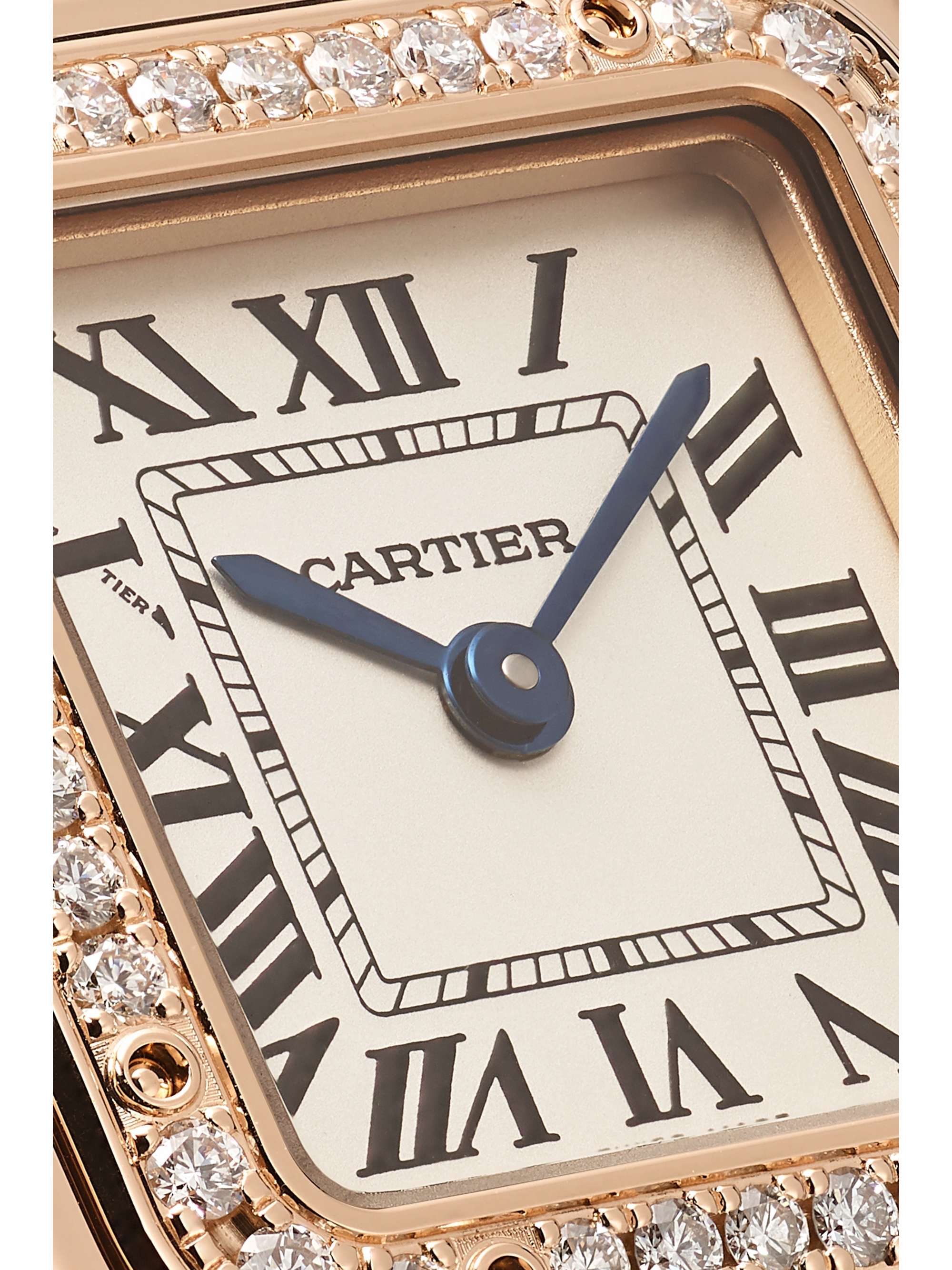 CARTIER Panthère de Cartier 20mm small 18-karat white gold diamond watch