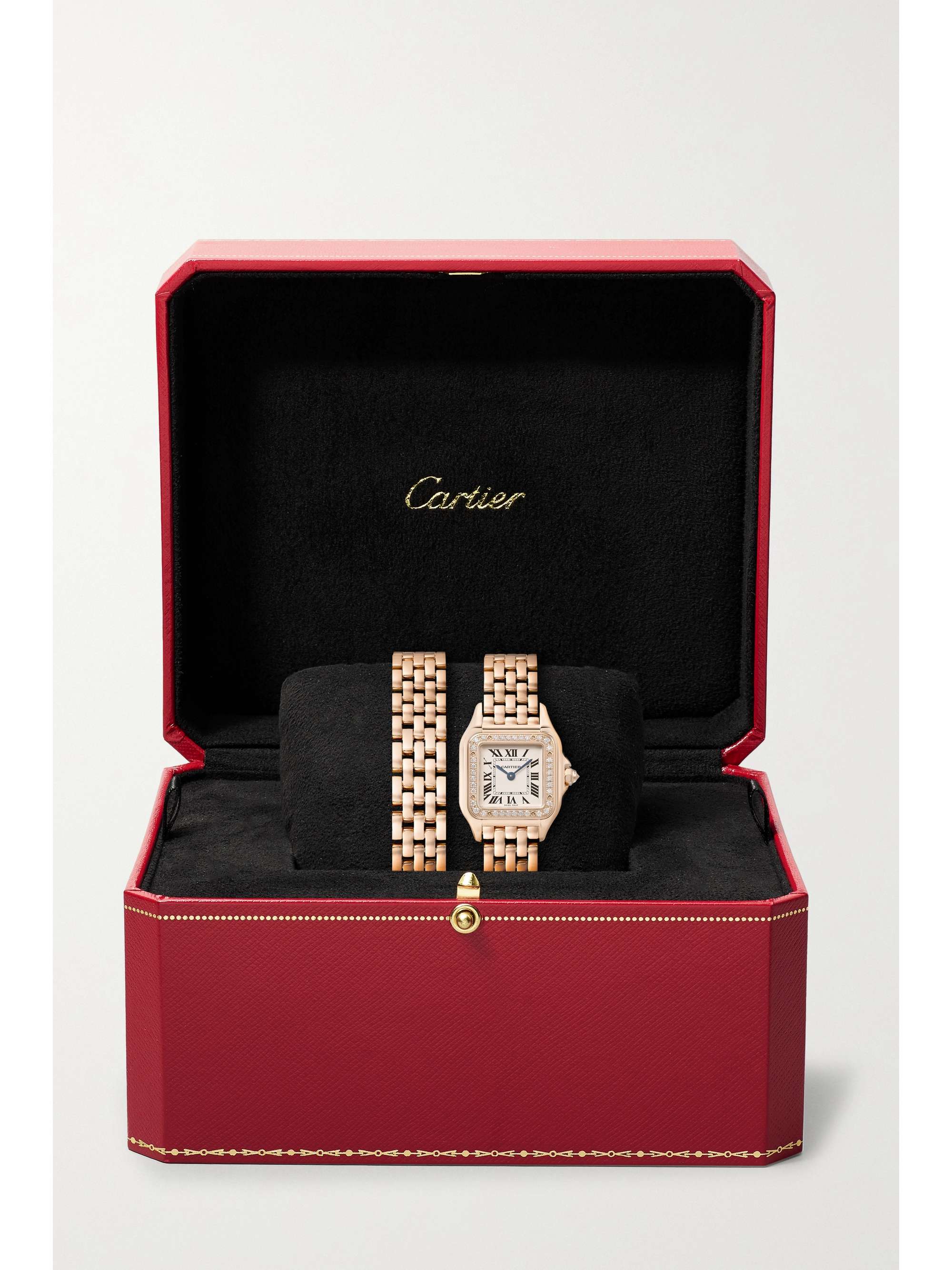 CARTIER Panthère de Cartier 20mm small 18-karat white gold diamond watch