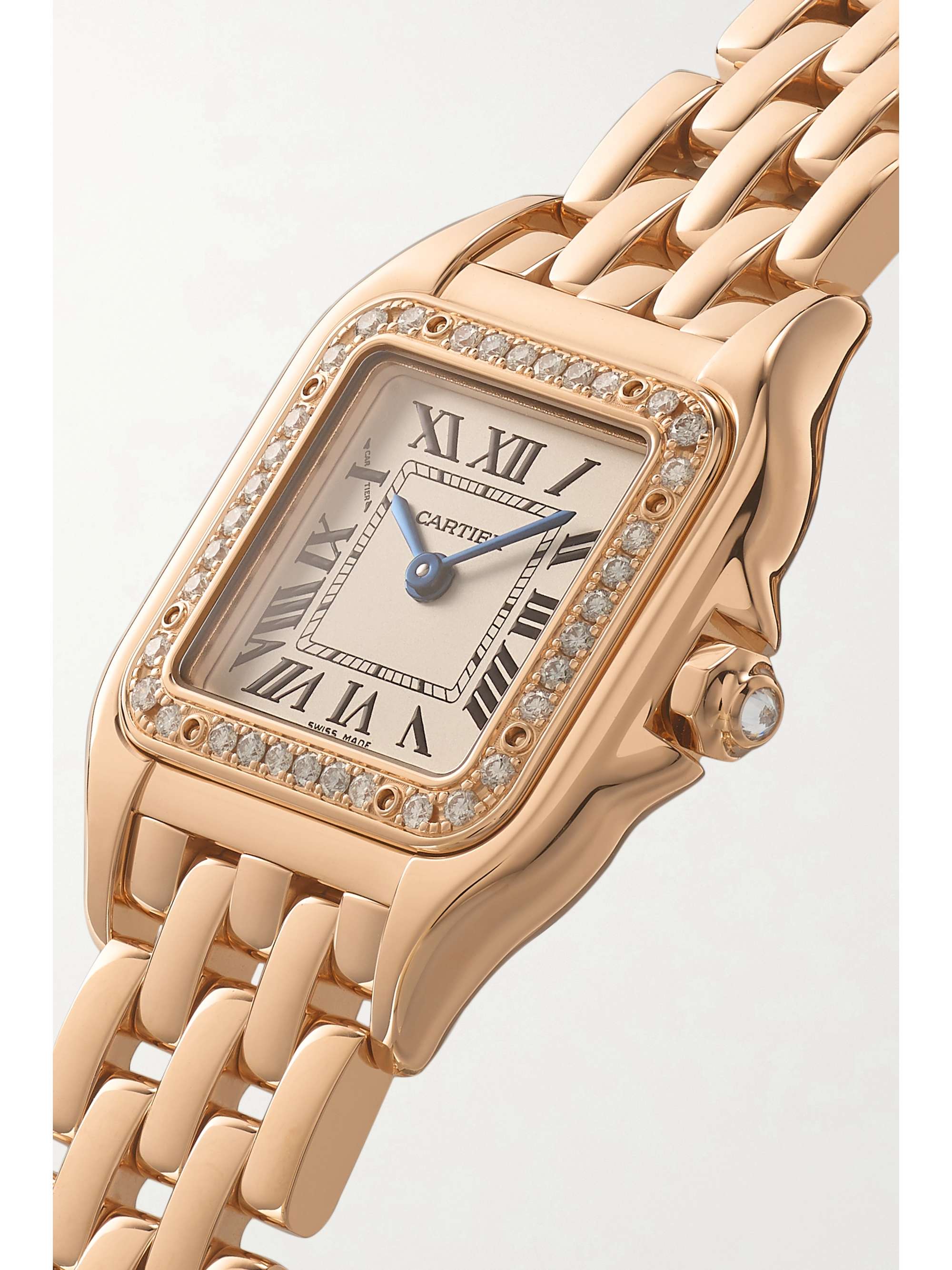 CARTIER Panthère de Cartier 20mm small 18-karat white gold diamond watch