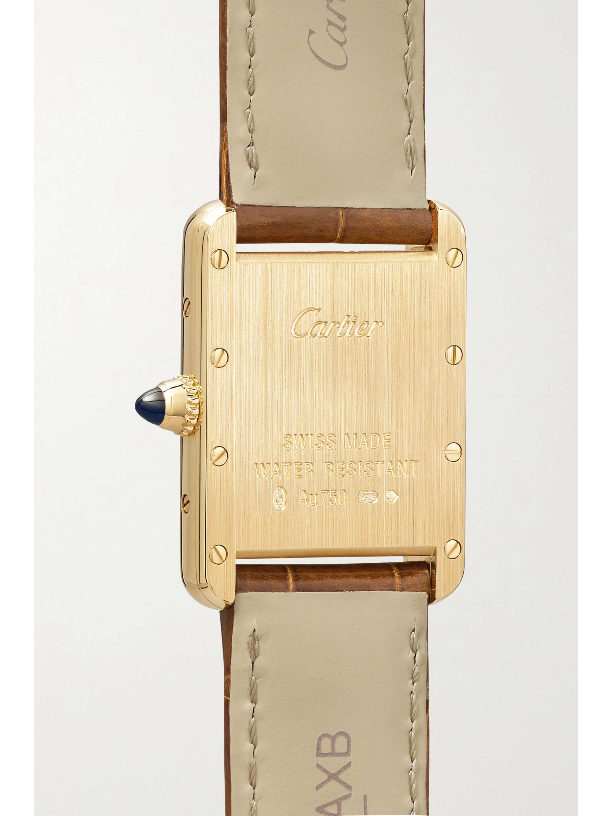 CARTIER Tank Louis Cartier 22mm small 18-karat gold and alligator watch
