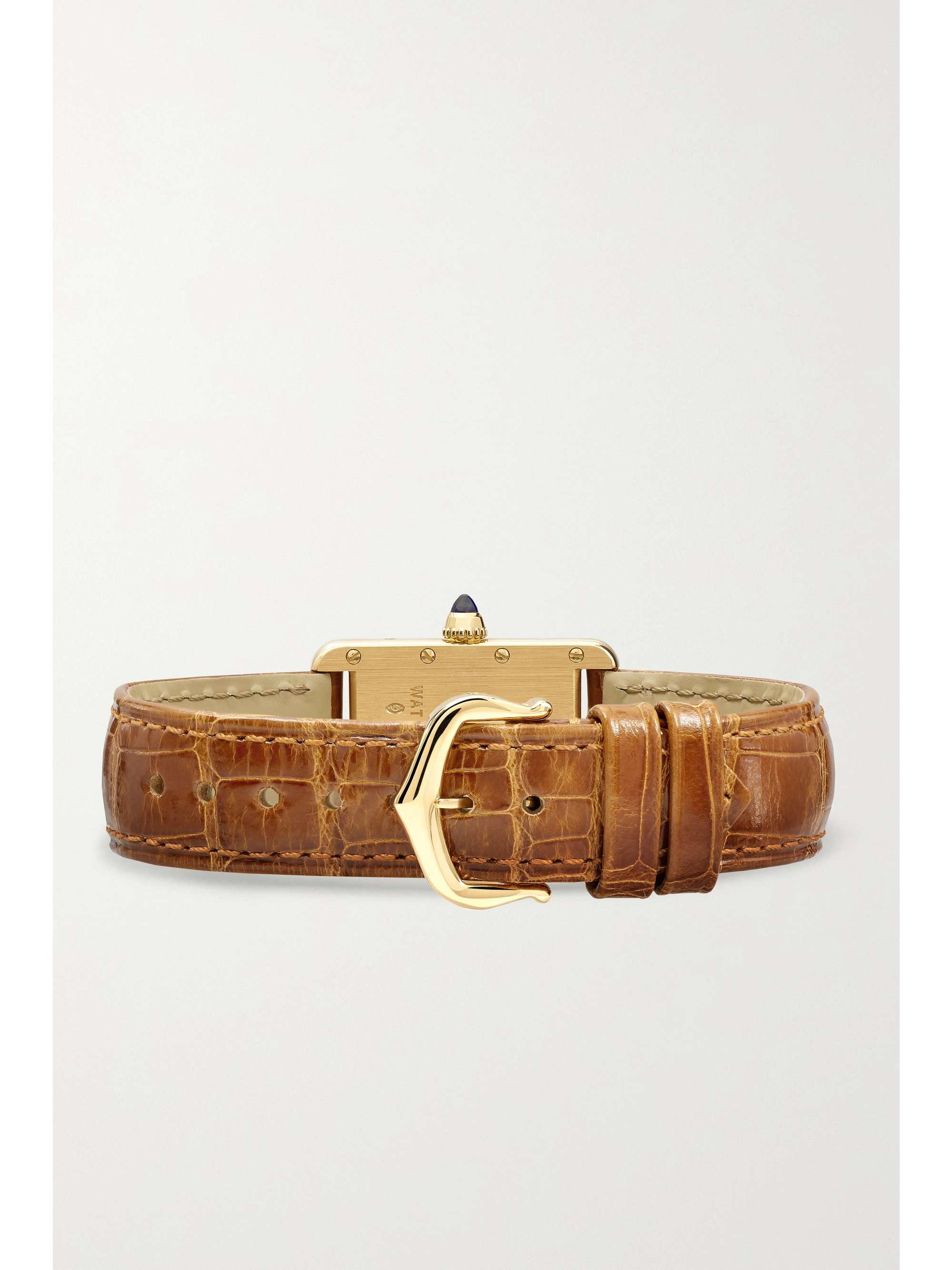 CARTIER Tank Louis Cartier 22mm small 18-karat gold and alligator watch