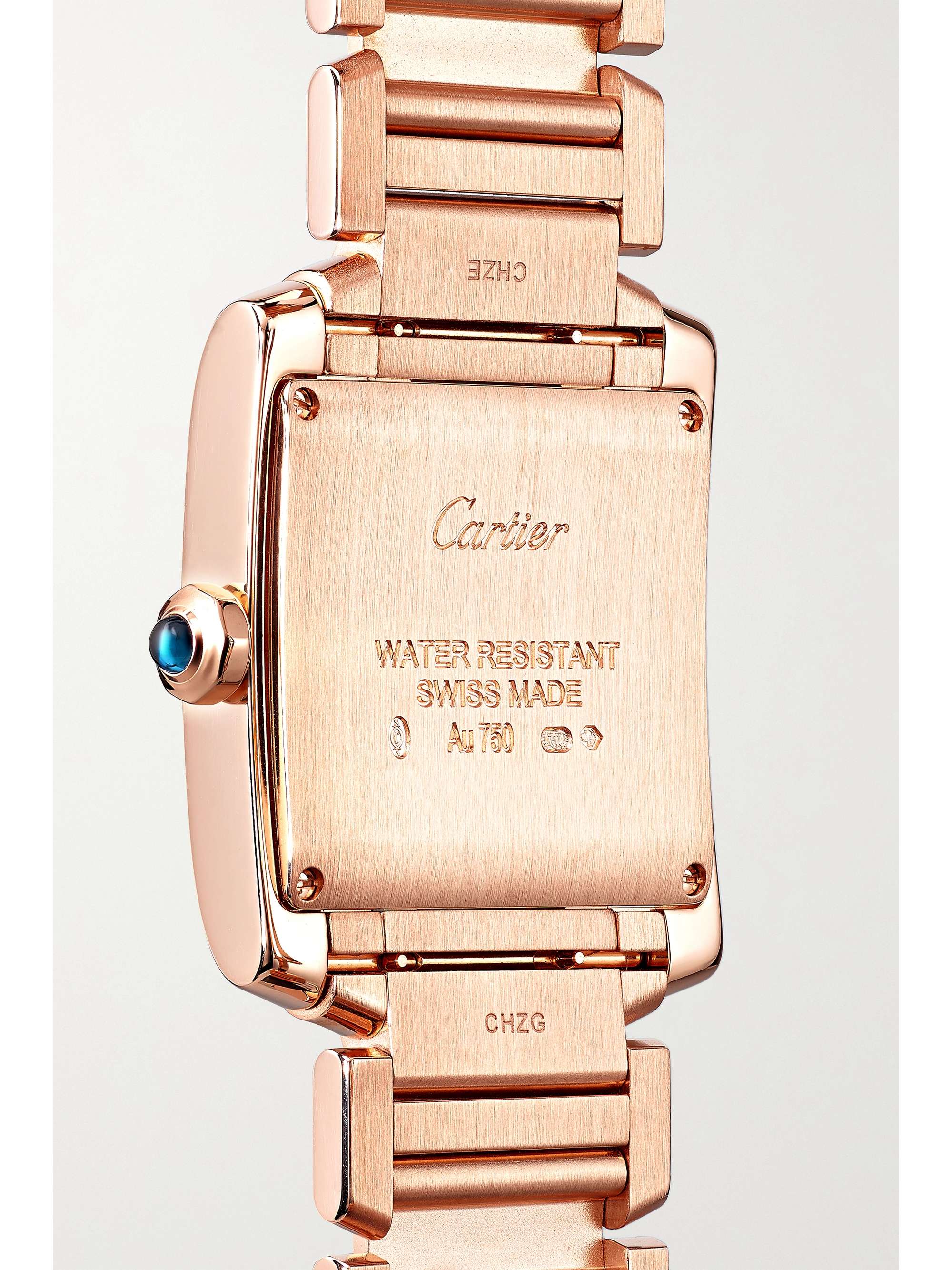 CARTIER Montre en or rose 18 carats (750/1000) Tank Française Medium, 30 mm