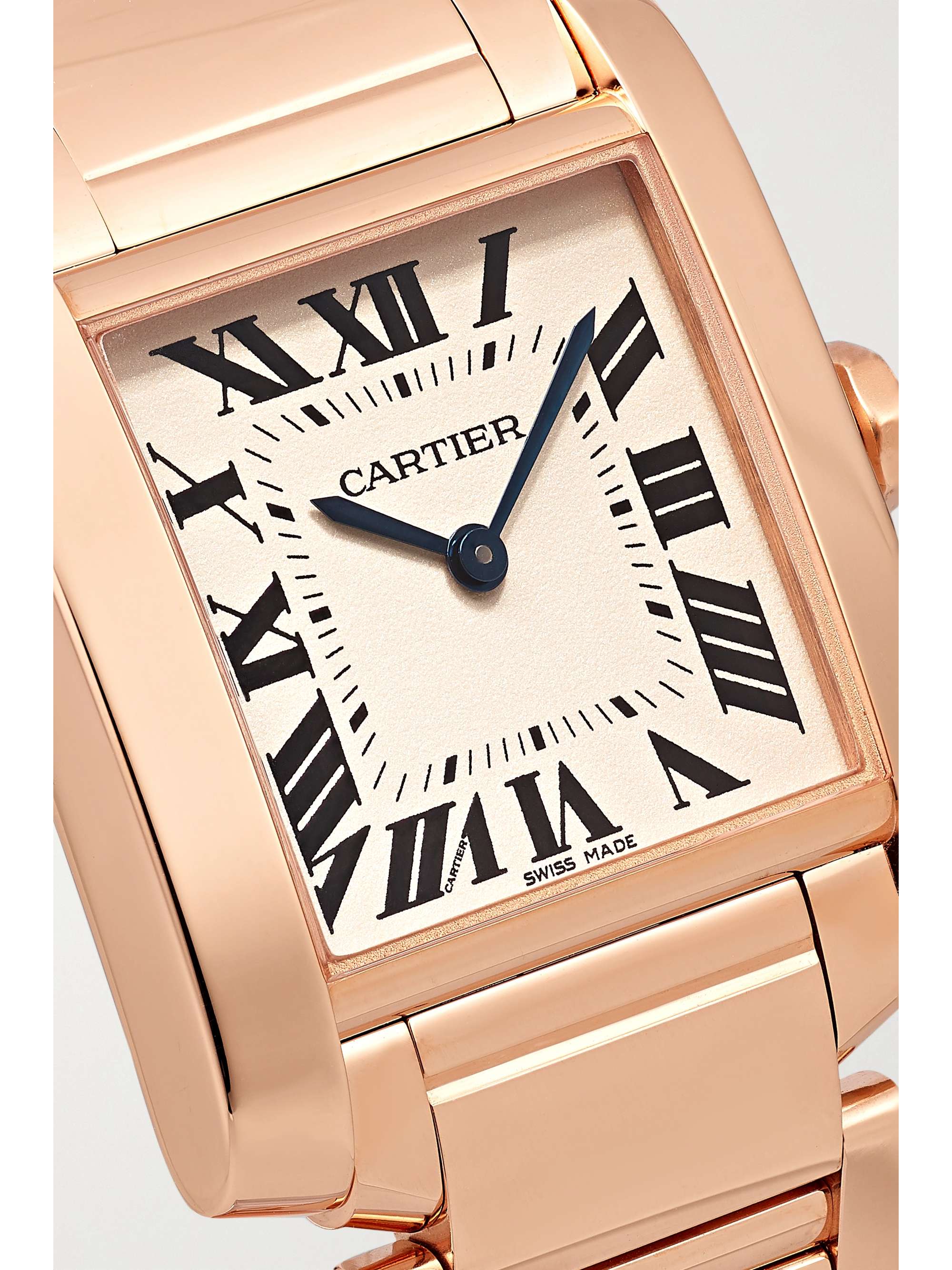 CARTIER Montre en or rose 18 carats (750/1000) Tank Française Medium, 30 mm