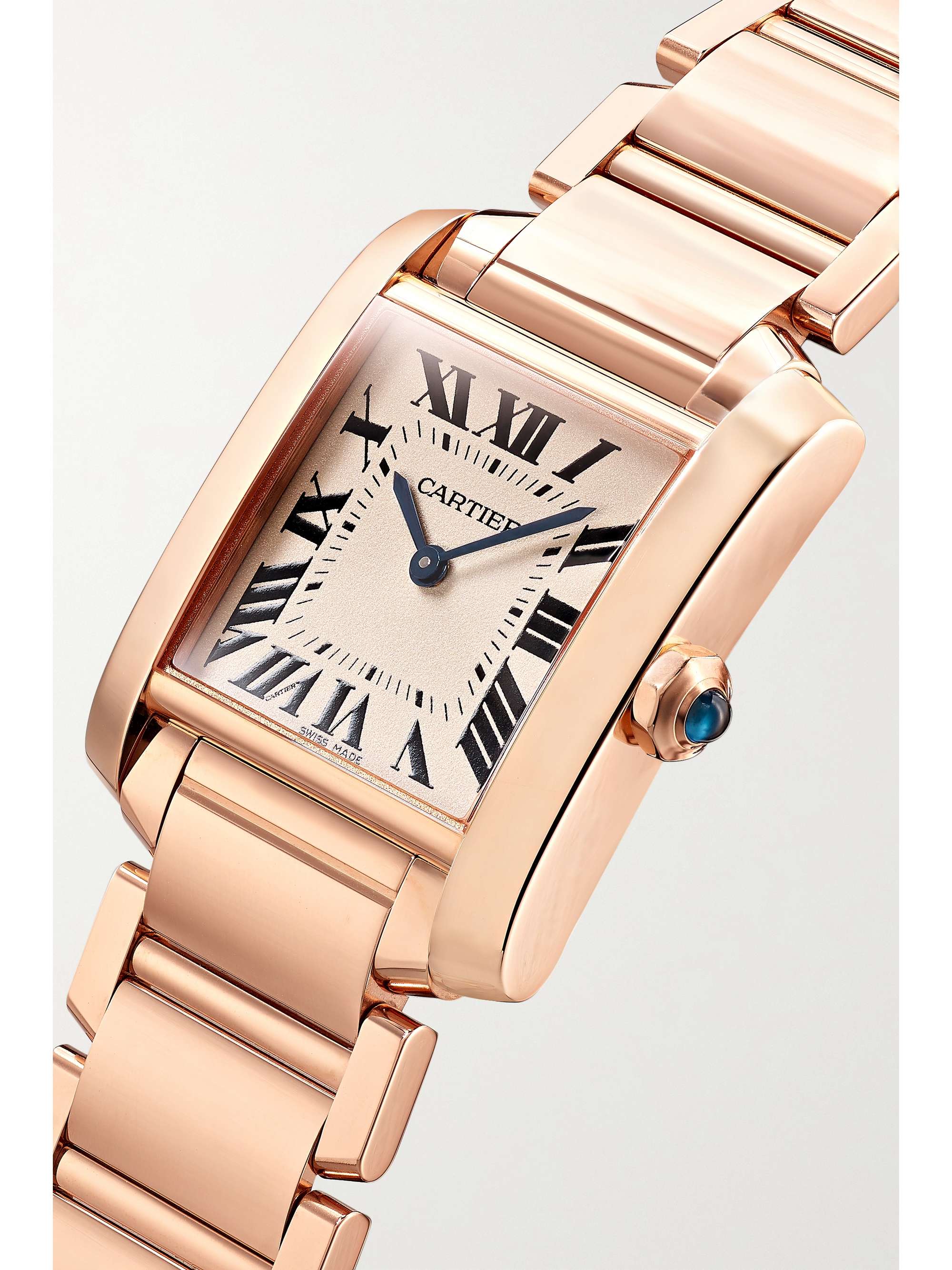 CARTIER Montre en or rose 18 carats (750/1000) Tank Française Medium, 30 mm