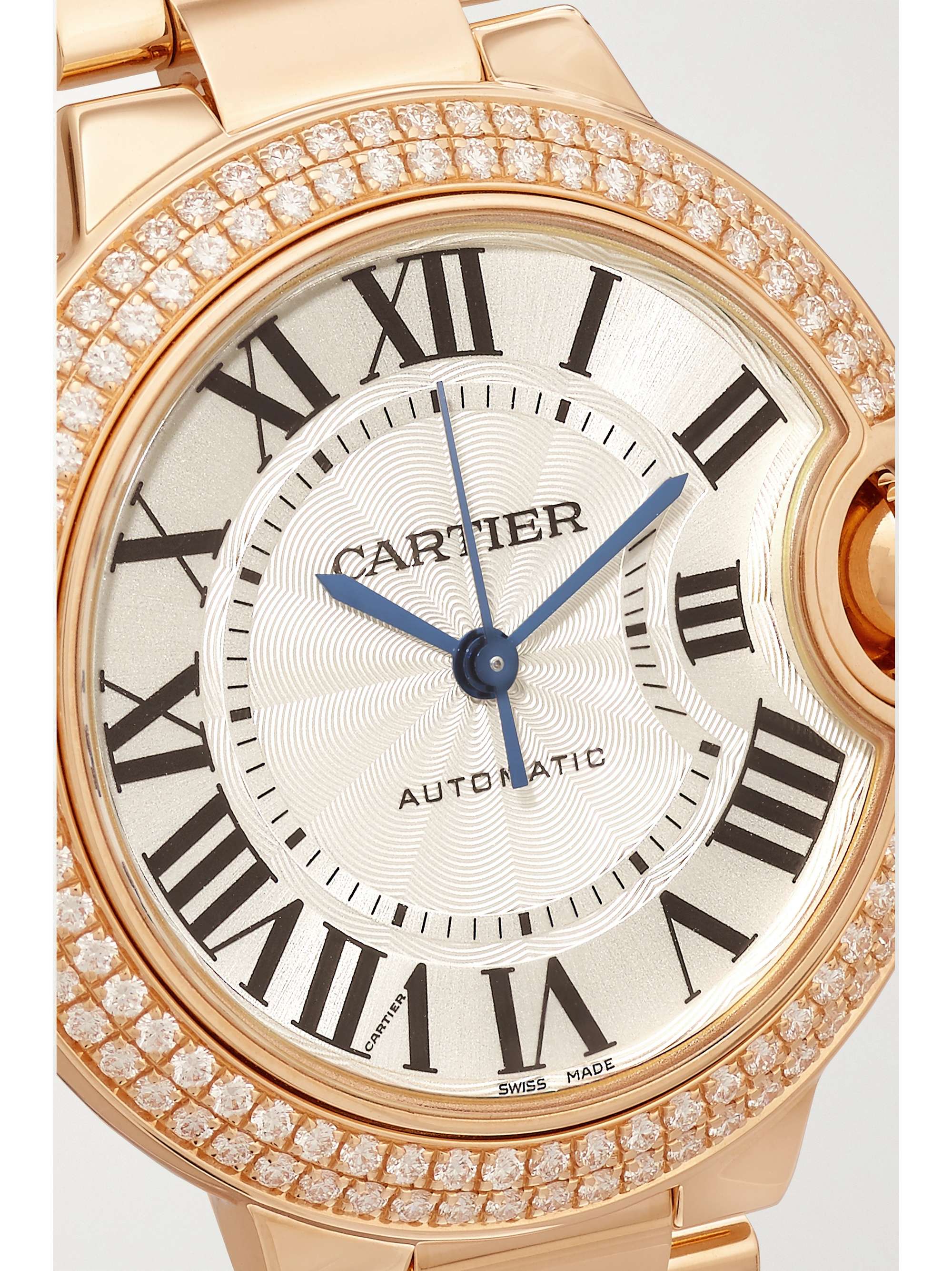CARTIER Ballon Bleu de Cartier 33mm 18-karat pink gold and diamond watch