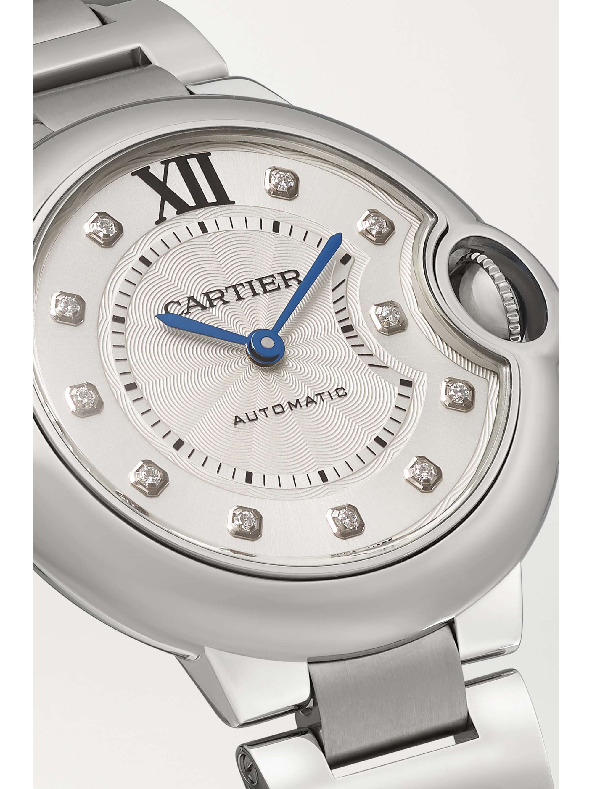 CARTIER Ballon Bleu de Cartier Automatic 33mm stainless steel and diamond watch