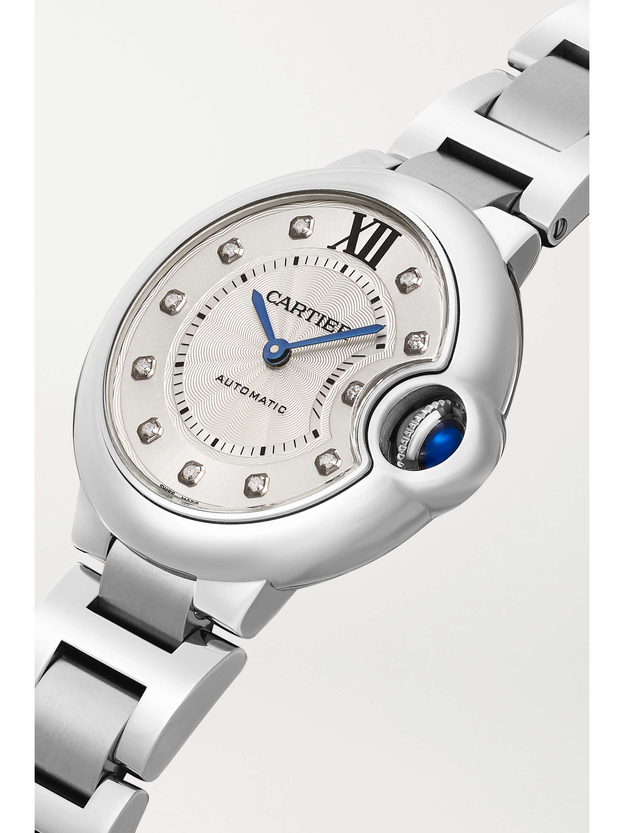 CARTIER Ballon Bleu de Cartier Automatic 33mm stainless steel and diamond watch