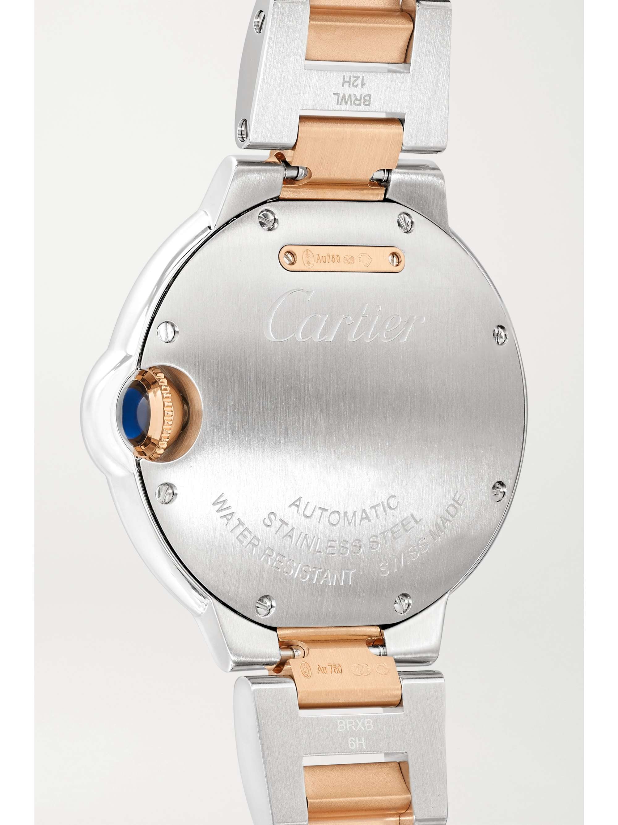 CARTIER Ballon Bleu de Cartier Automatic 33mm 18-karat rose gold, stainless steel and diamond watch