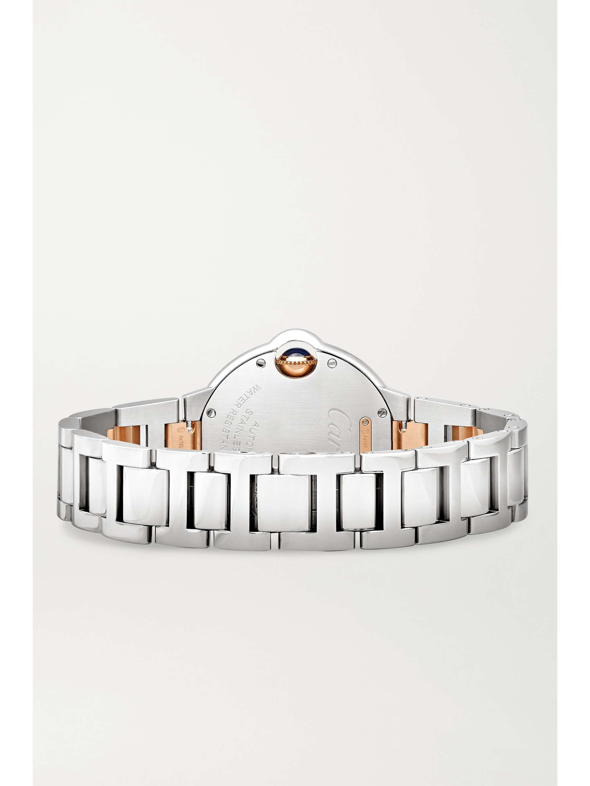 CARTIER Ballon Bleu de Cartier Automatic 33mm 18-karat rose gold, stainless steel and diamond watch