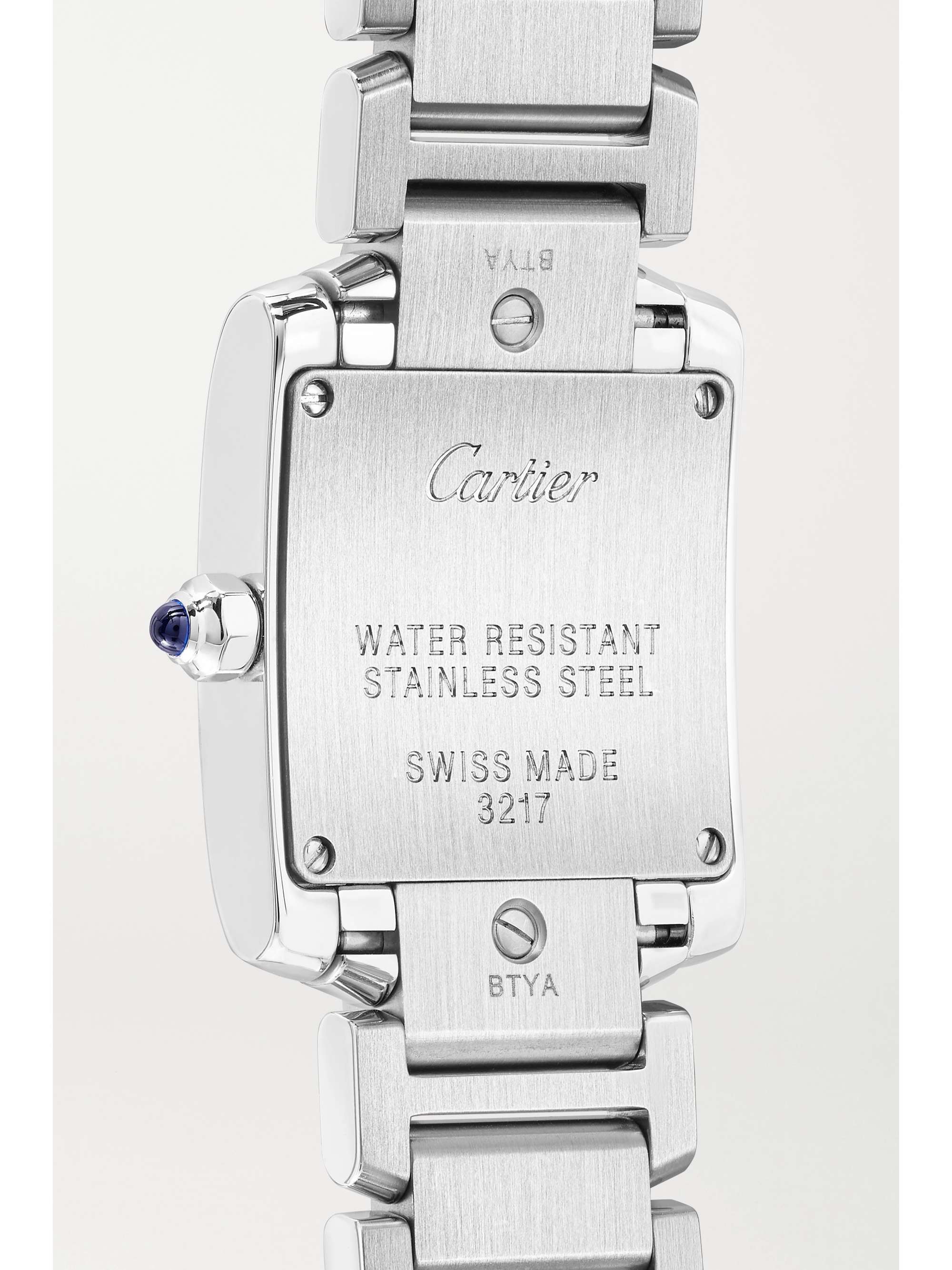 CARTIER Tank Française 25.2mm small stainless steel and diamond watch