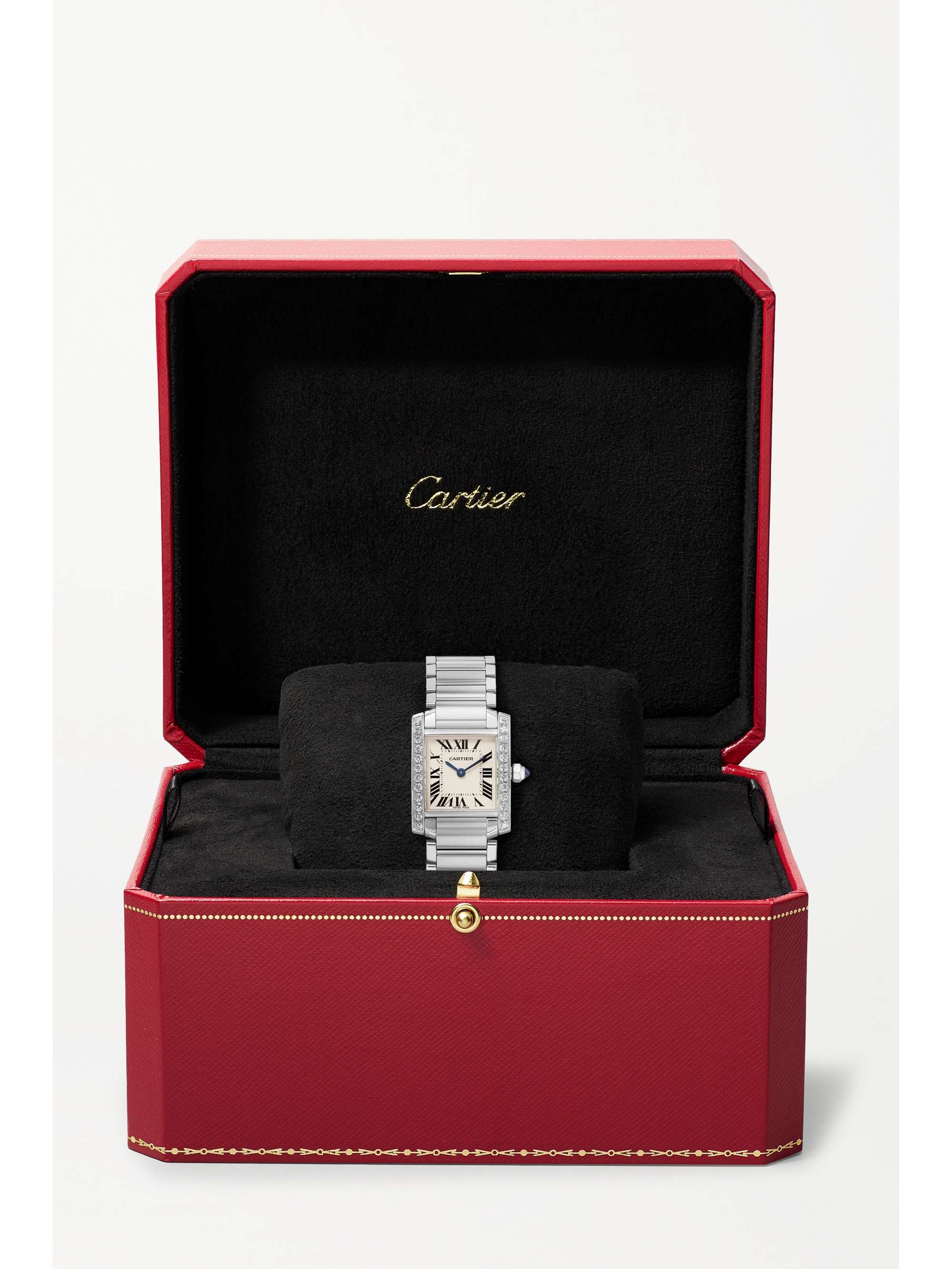 CARTIER Tank Française 25.2mm small stainless steel and diamond watch