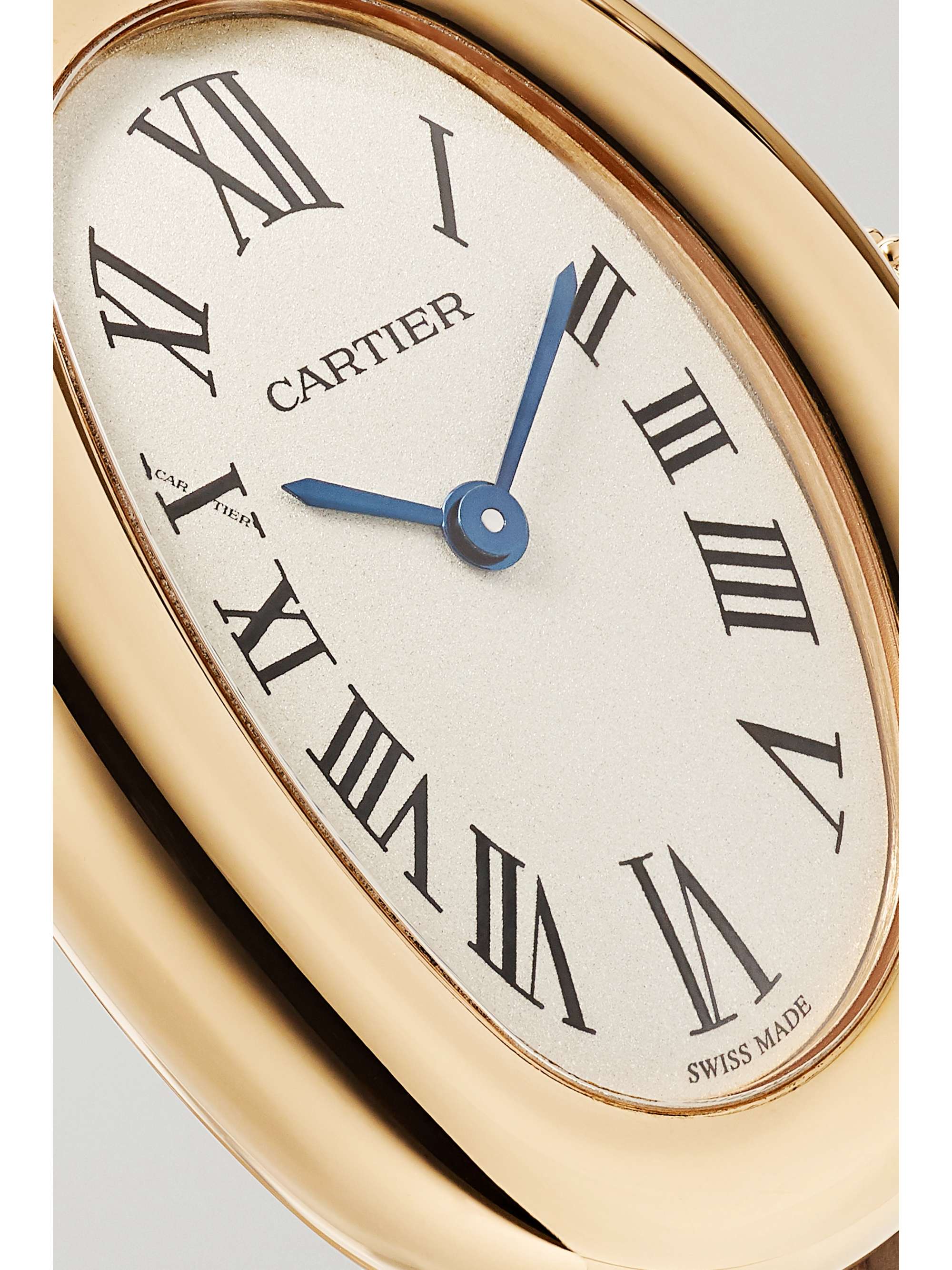 CARTIER Montre en or 18 carats (750/1000) à bracelet en alligator Baignoire 1920 Small, 26 mm